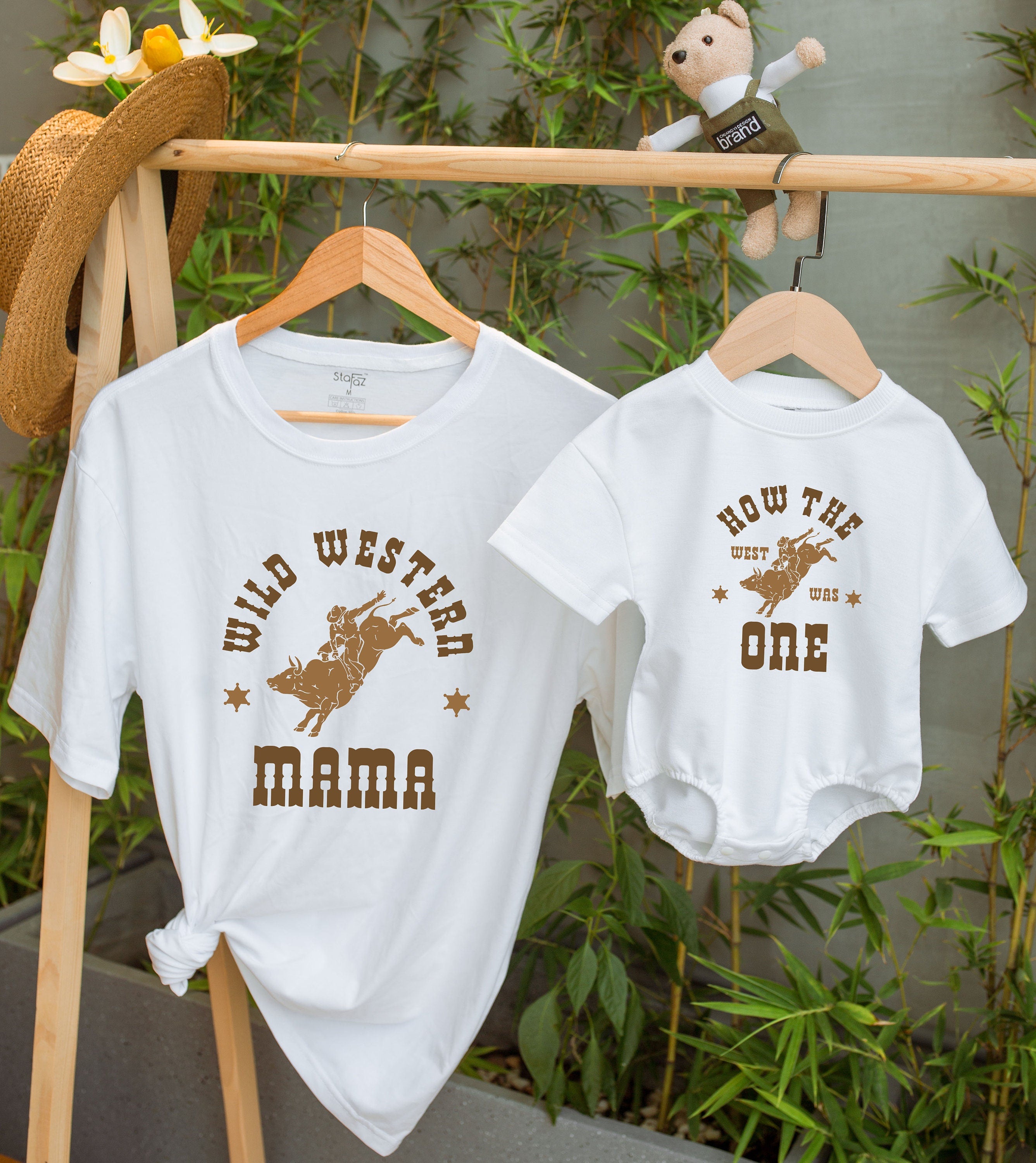 Customizable Family Matching Western Birthday Outfit with Name
