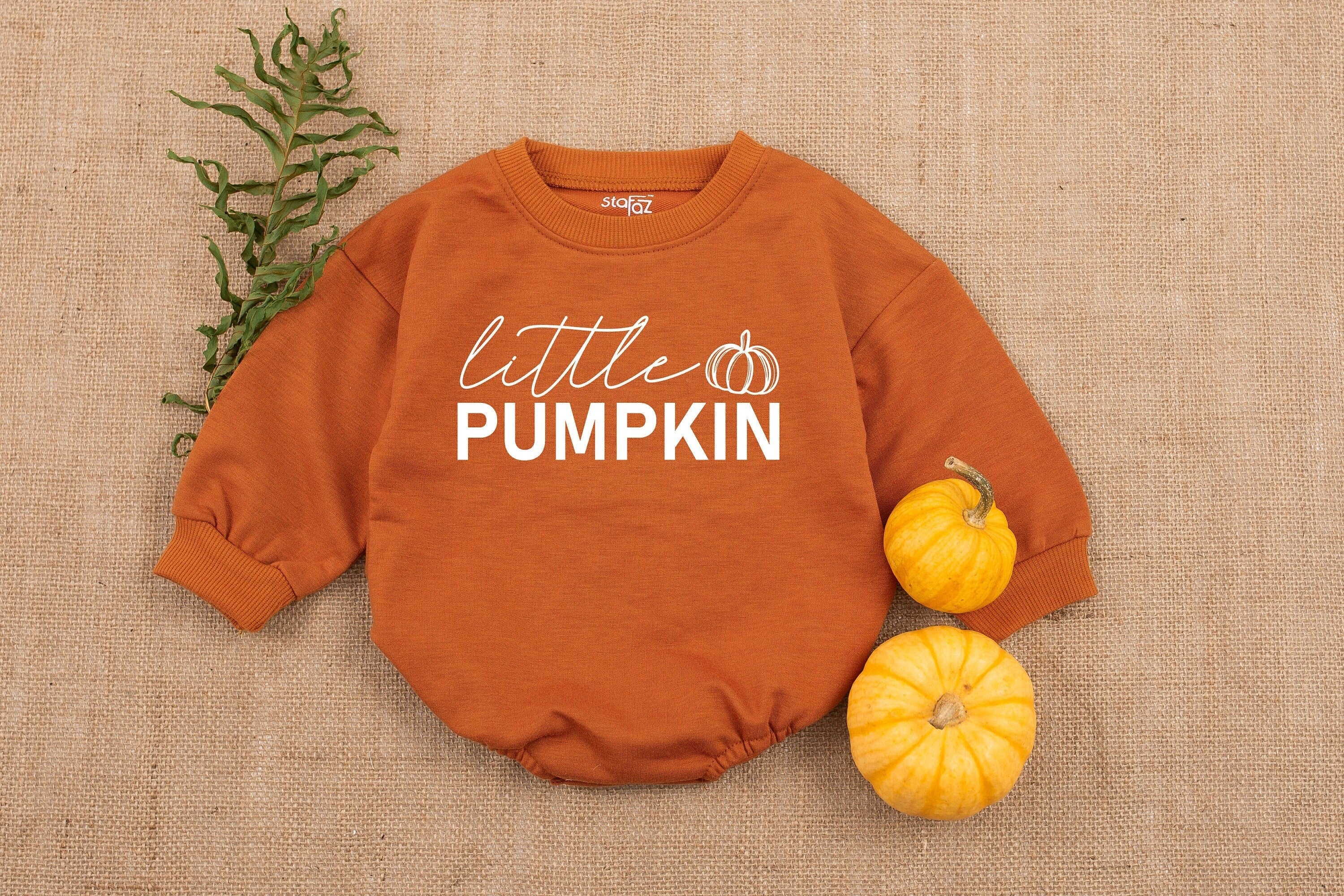STAFAZ Little Pumpkin Baby Romper - Cute Fall Outfit