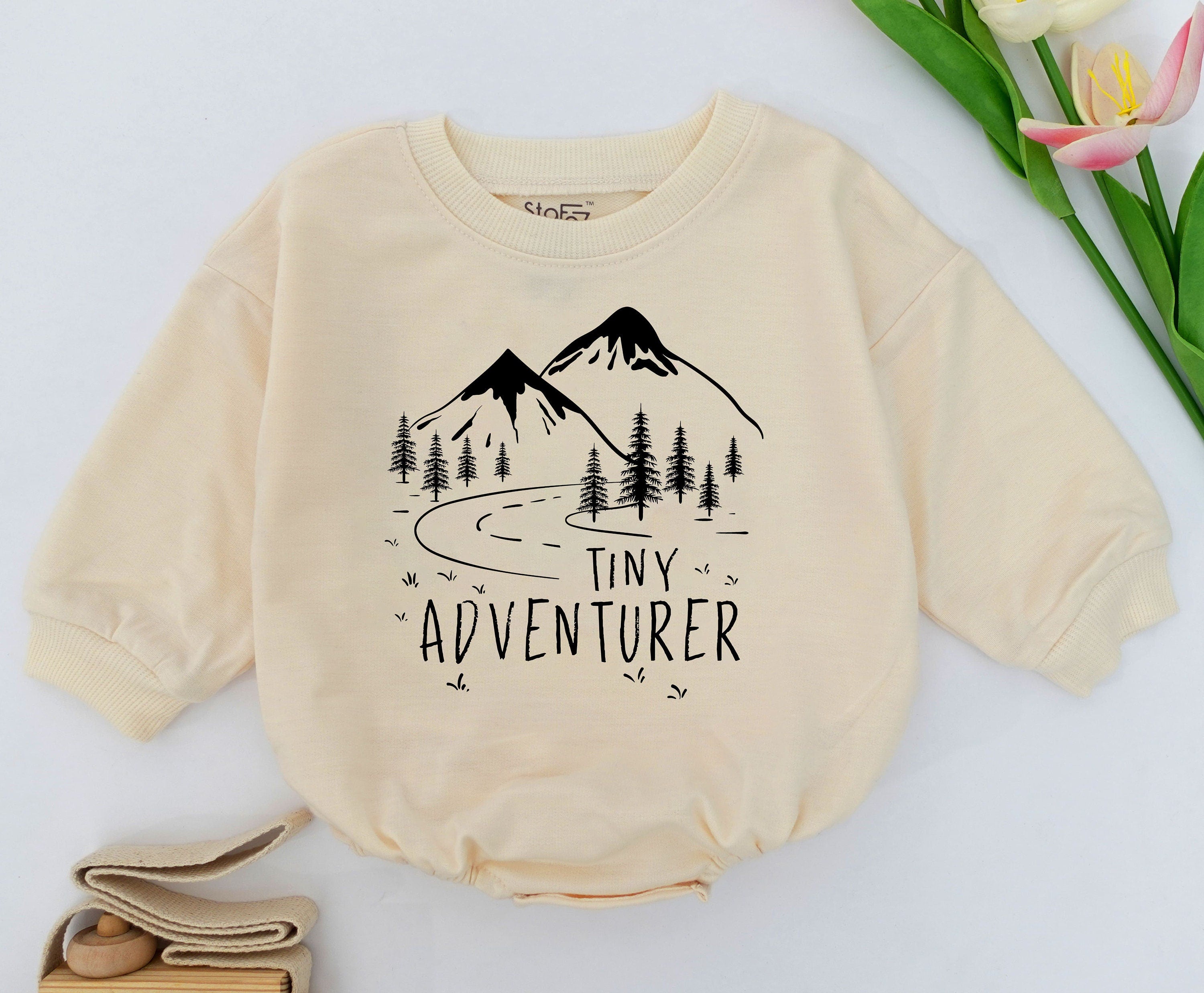 Tiny Adventurer Romper: Explore & Play Woodland Style