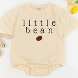 Little Bean Baby Romper Coffee Design Neutral Minimalist Outfit Cozy Cotton Infant Clothes Gender Neutral Playful Graphic