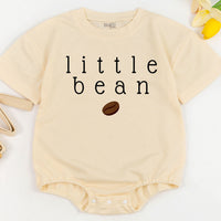 Little Bean Baby Romper Coffee Design Neutral Minimalist Outfit Cozy Cotton Infant Clothes Gender Neutral Playful Graphic