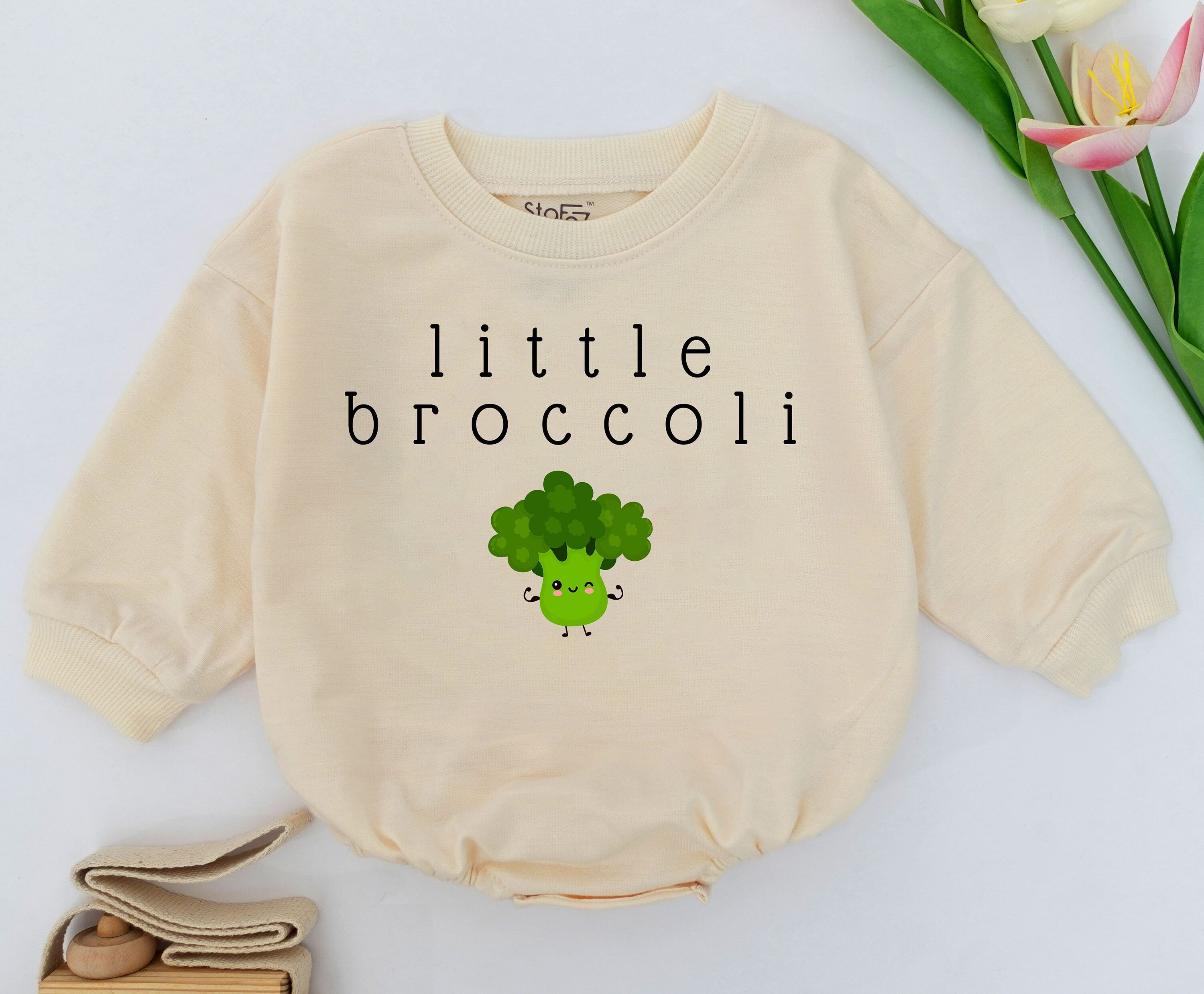 Little Broccoli Baby Romper - Unisex Minimalist Outfit