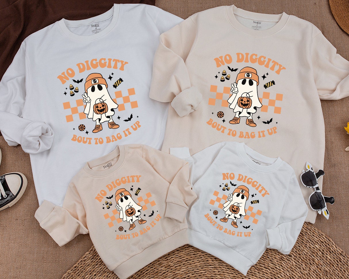 Retro Halloween Family Matching Sweatshirt Set - Twinning Fun