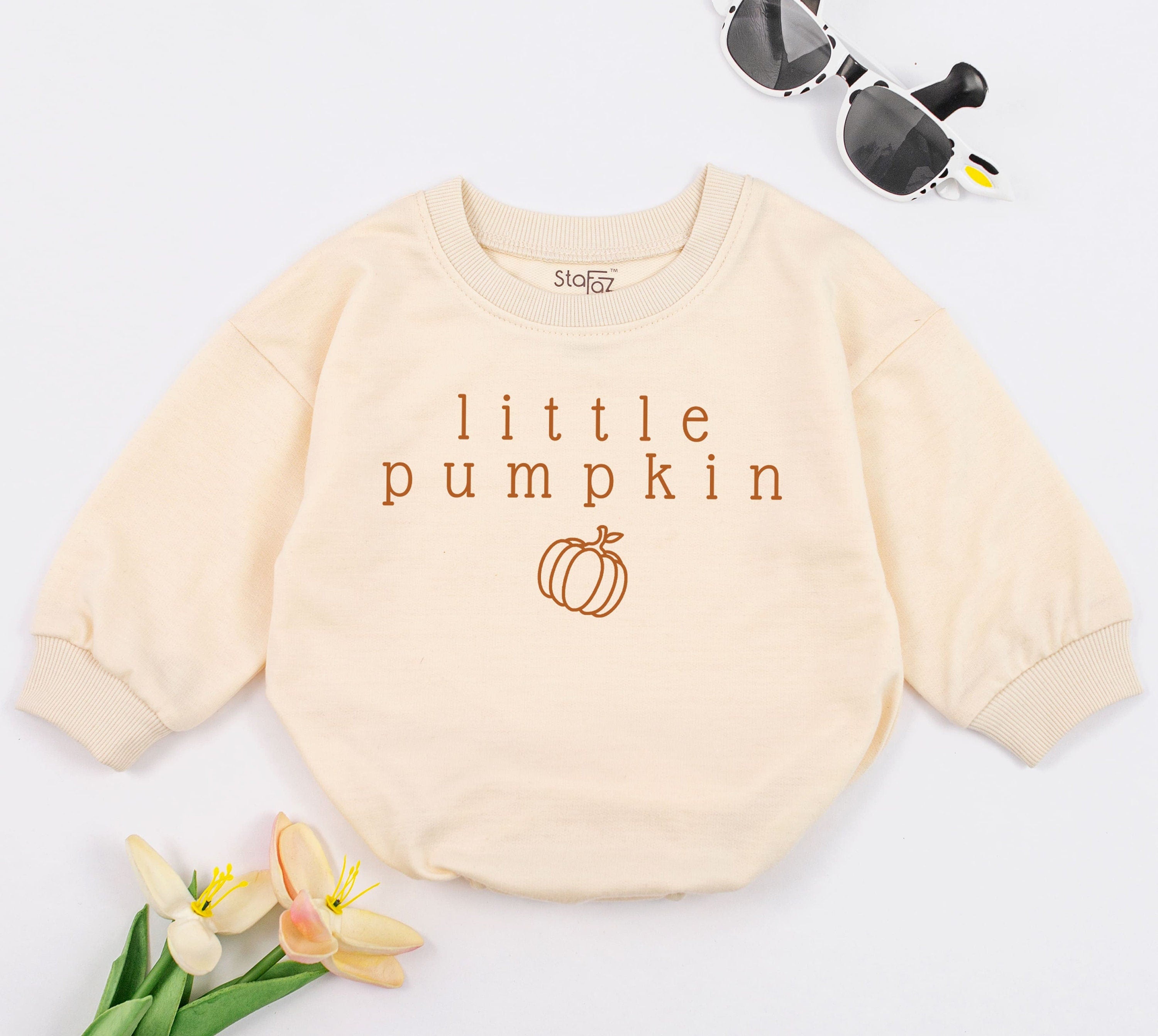 Little Pumpkin Baby Romper with Cute Fall Design