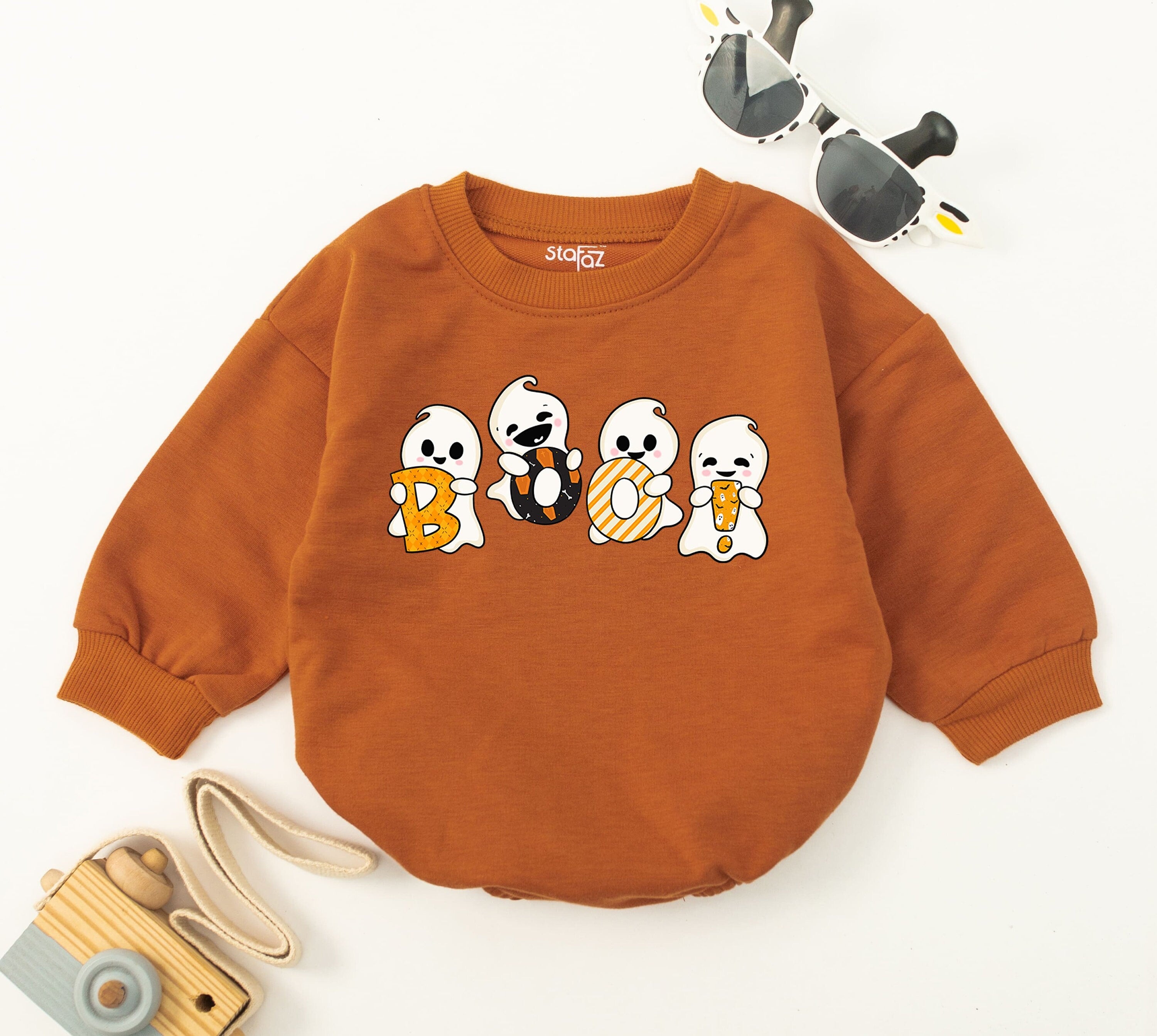 Hey Boo Ghost Baby Romper Cute Halloween Outfit for Infant Soft Cotton Fall Clothes Adorable Festive Ghost Design Perfect Baby Shower Gift
