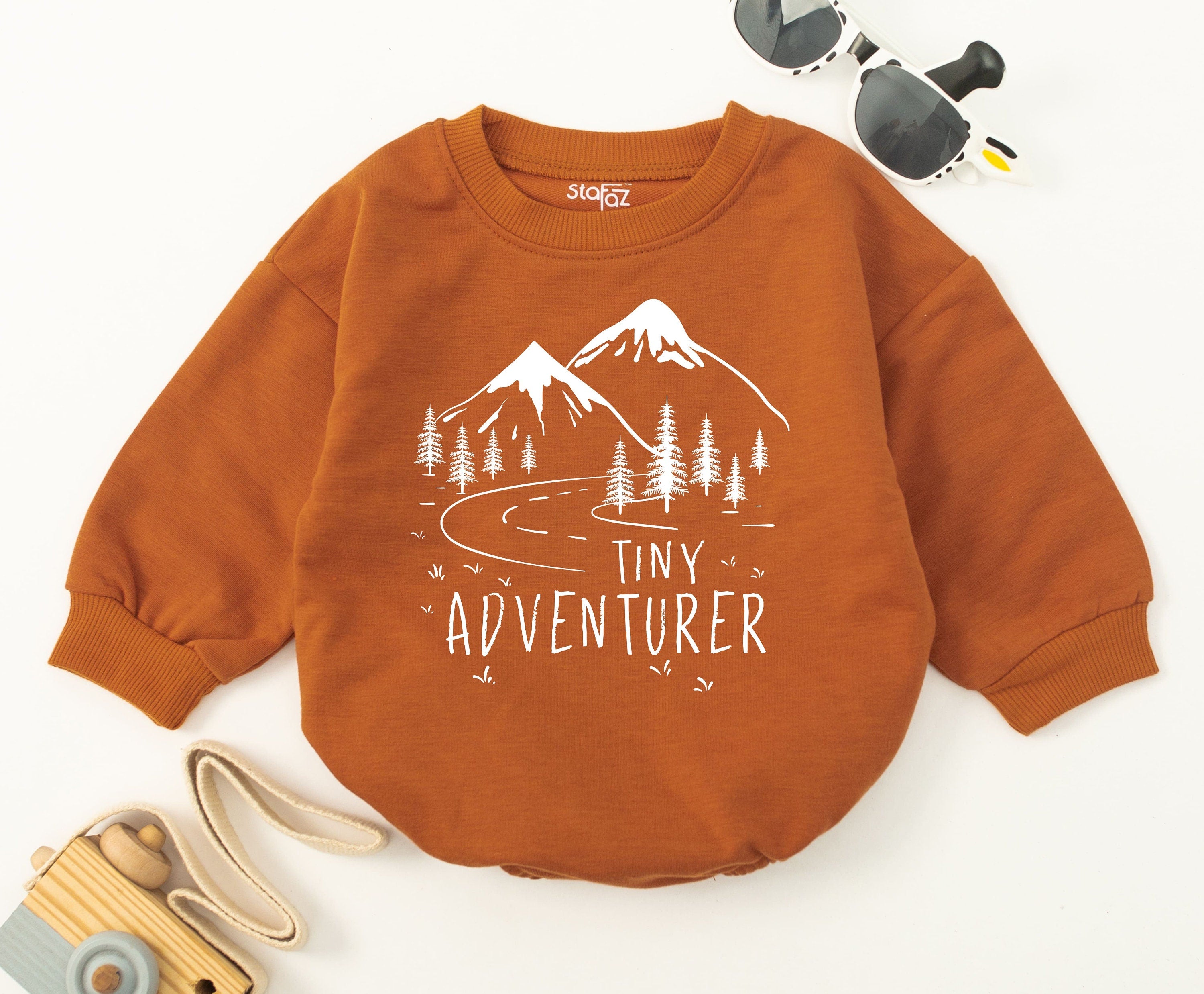 Tiny Adventurer Romper: Explore & Play Woodland Style