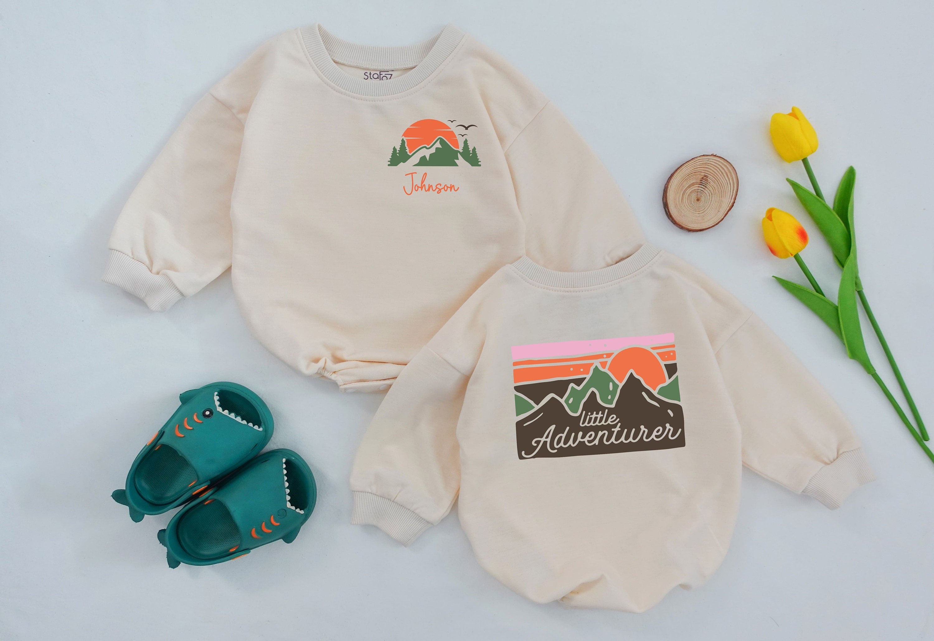 Customizable Little Adventurer Romper with Name - Unique Baby Gift
