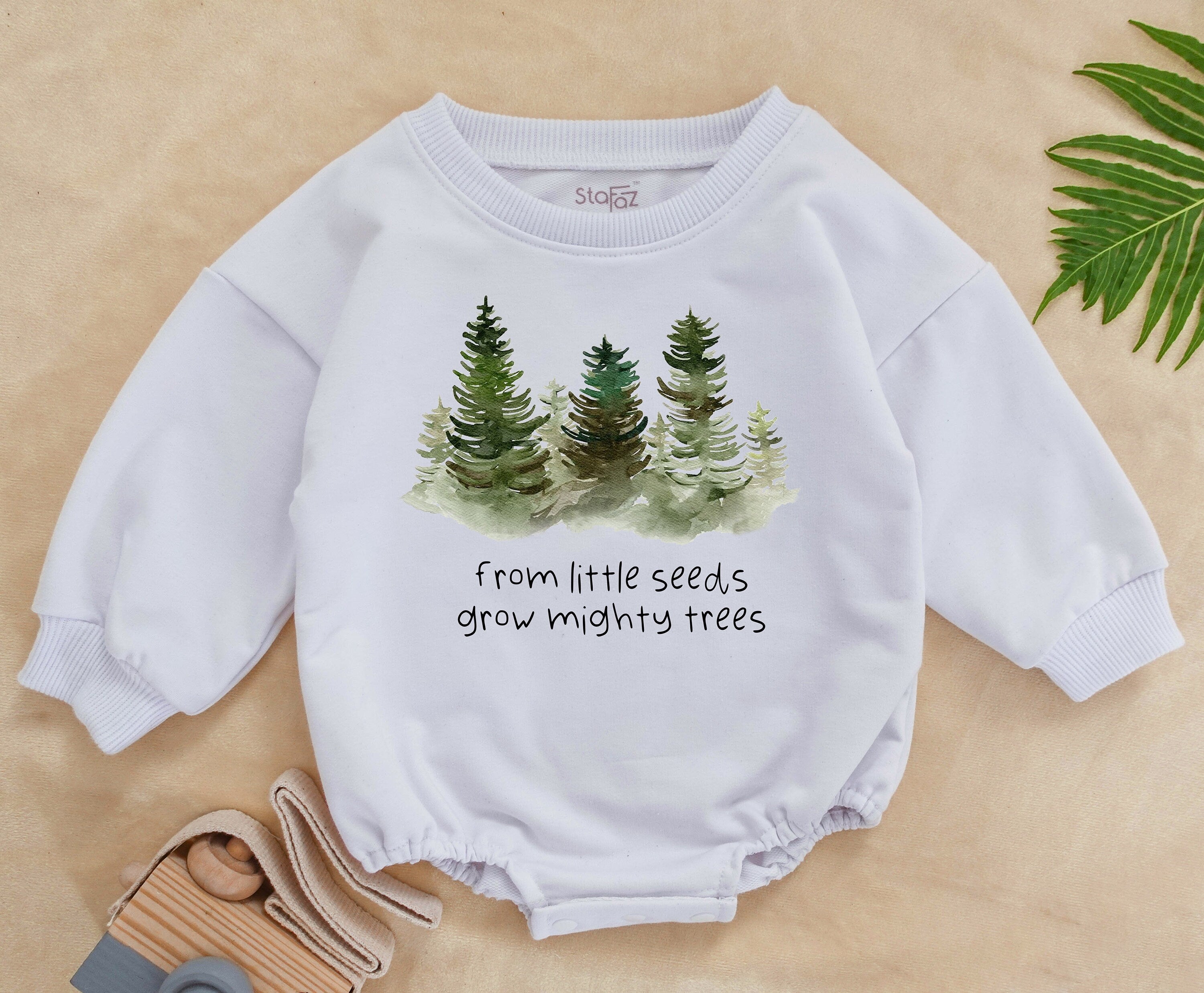 Custom Nature Romper with Name - Personalized Baby Gift