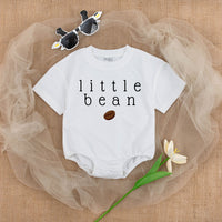Little Bean Baby Romper Coffee Design Neutral Minimalist Outfit Cozy Cotton Infant Clothes Gender Neutral Playful Graphic