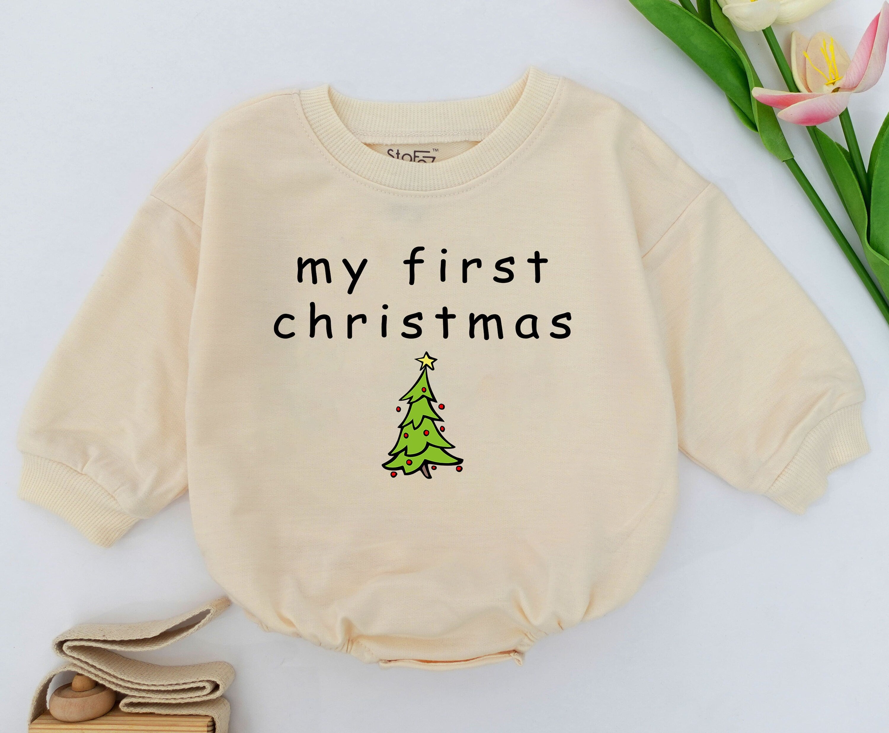 Baby's First Christmas Romper - Cozy Winter Bodysuit for Boys & Girls