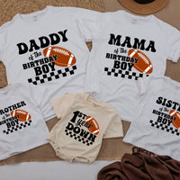 Custom Football Birthday Romper for Baby, 1st Year Down Outfit with Checkered Motif, Soft Cotton, Perfect for Milestone Photos & Parties