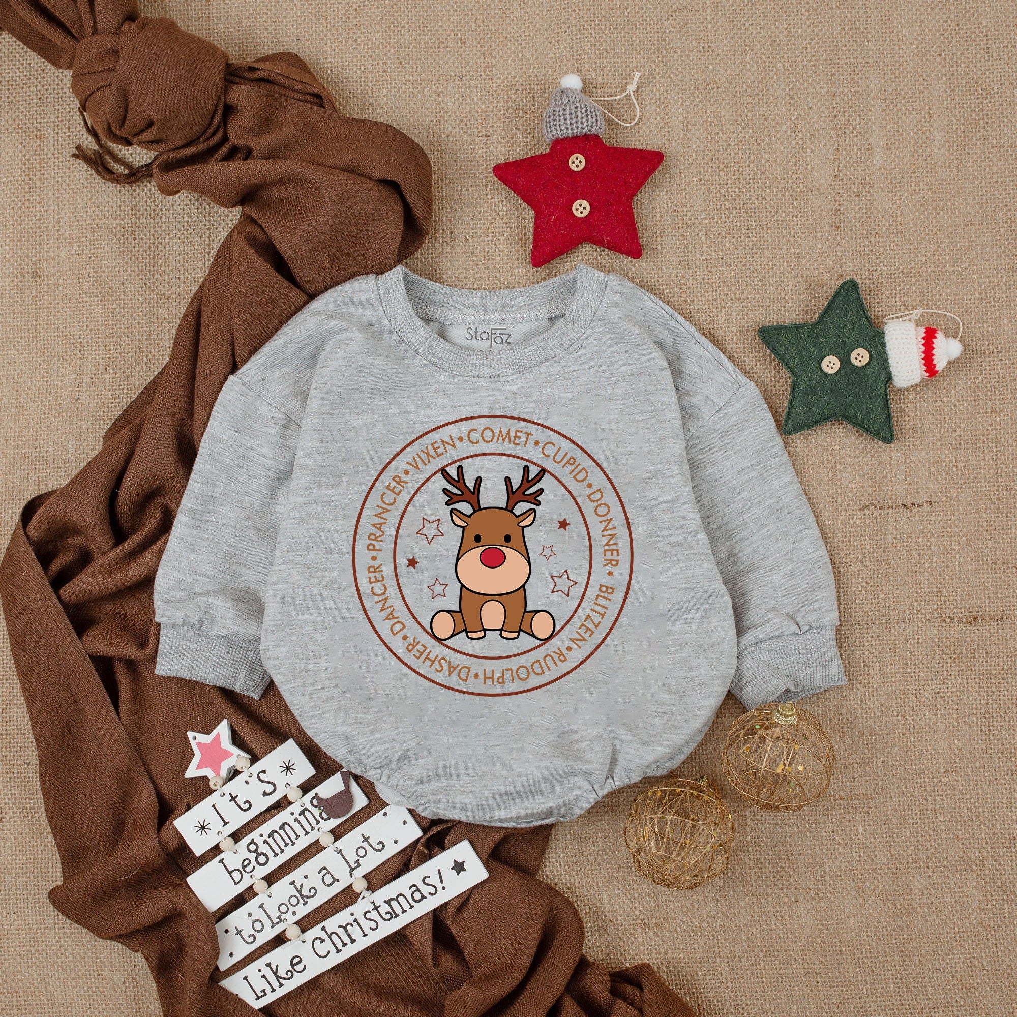 Reindeer My First Christmas Baby Romper - Limited Edition