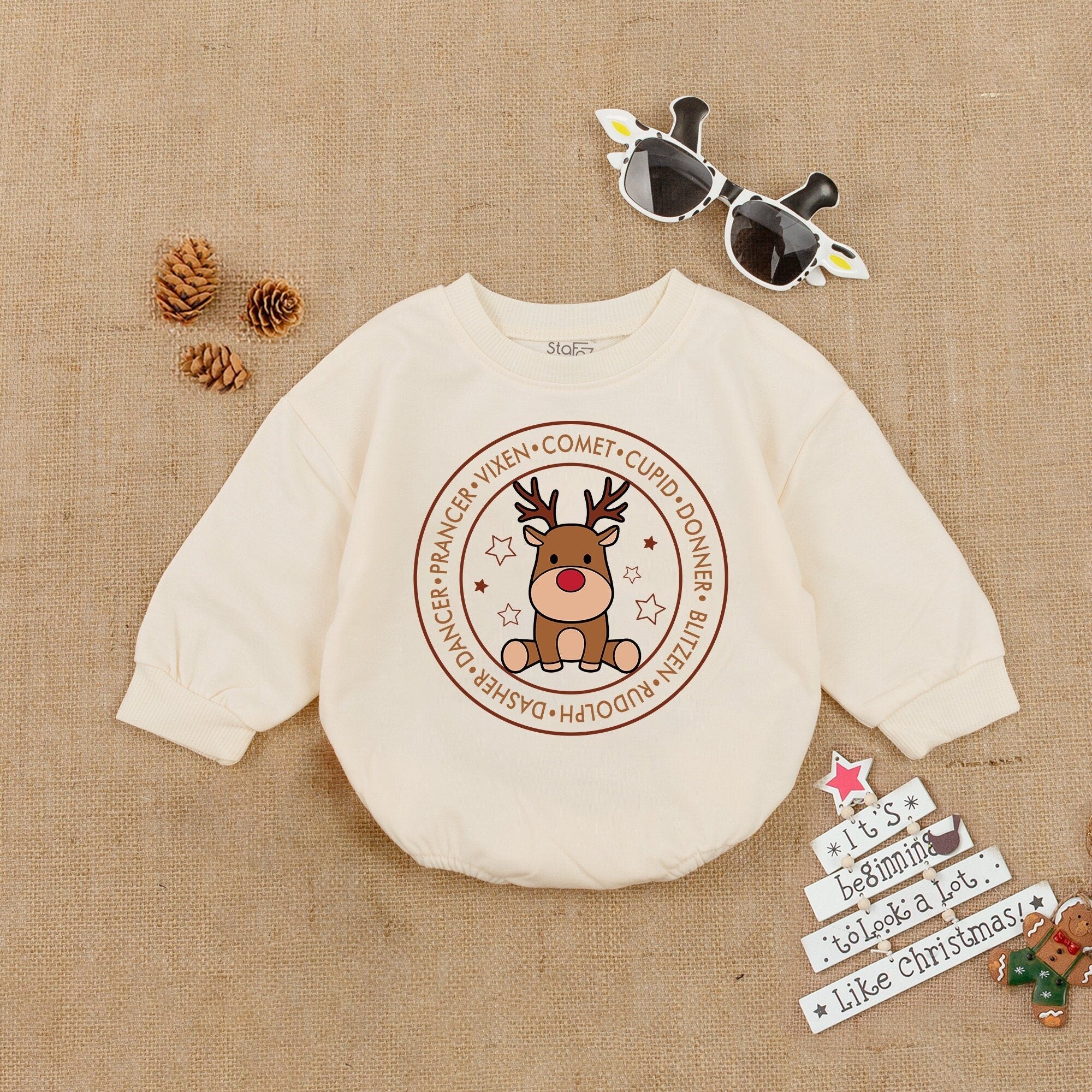 Reindeer My First Christmas Baby Romper - Limited Edition