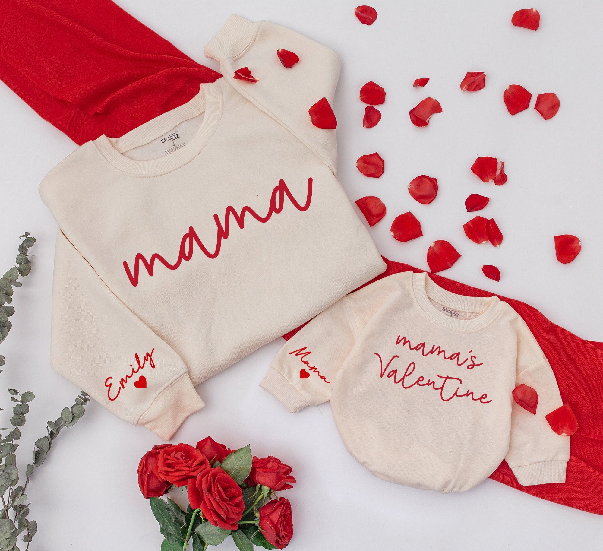 Custom Family Matching Valentine's Sweatshirt with Name
