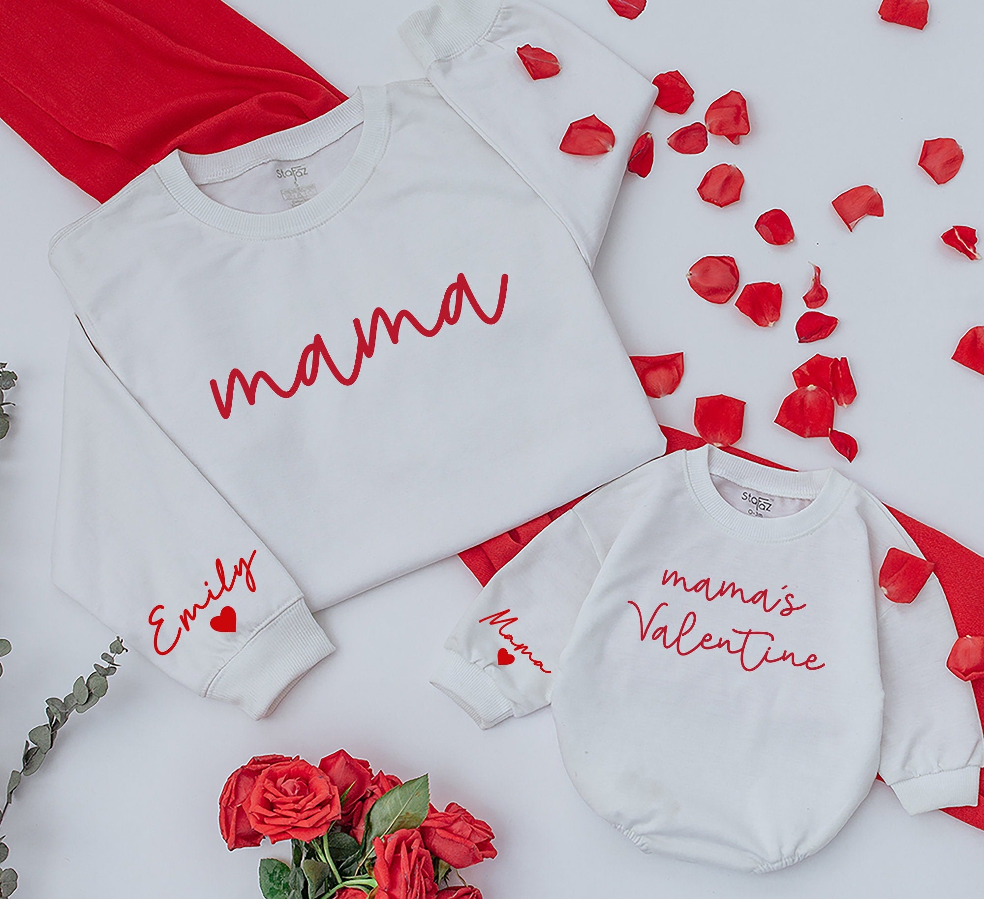 Custom Family Matching Valentine's Sweatshirt with Name