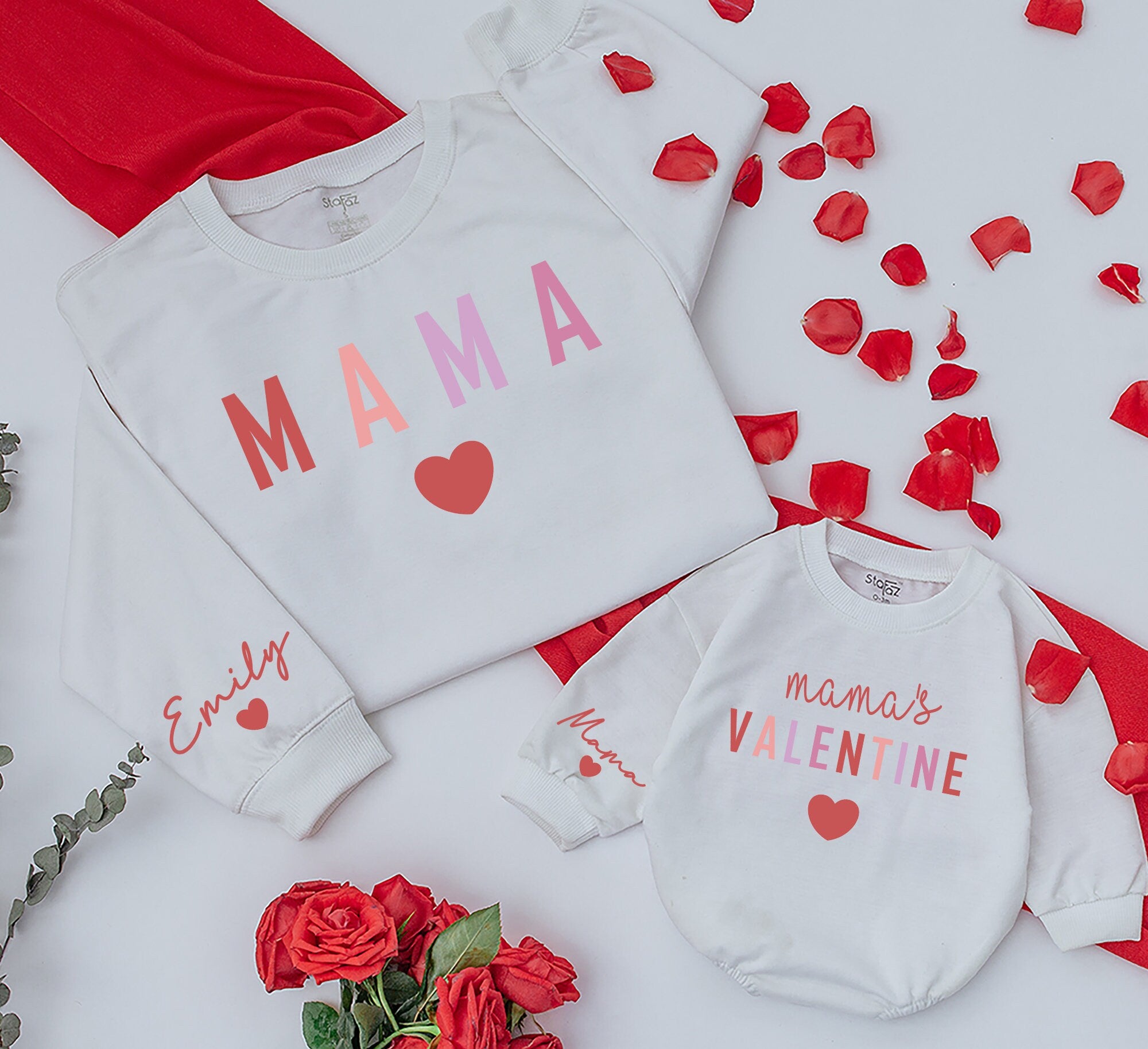 Custom Family Matching Sweatshirts with Name - Mommy & Me