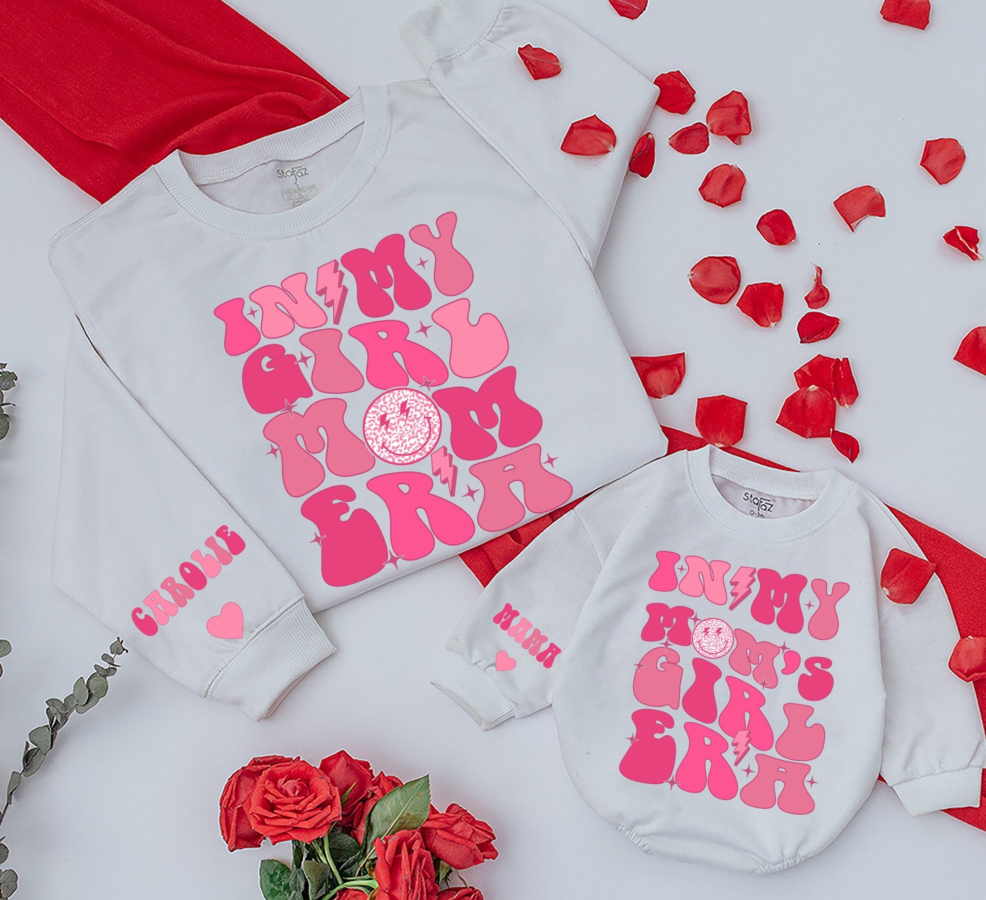 Custom Family Matching Sweatshirt with Name - Mommy & Me