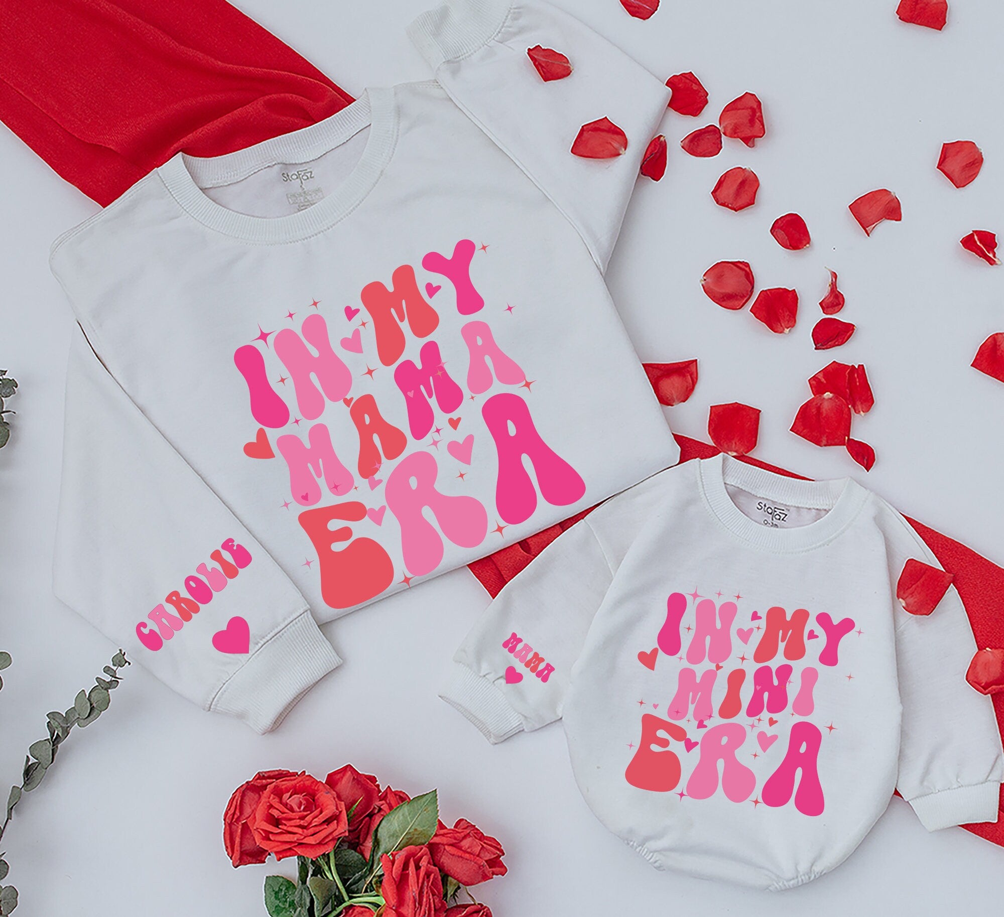 Custom Family Matching Sweatshirt Set with Name Print