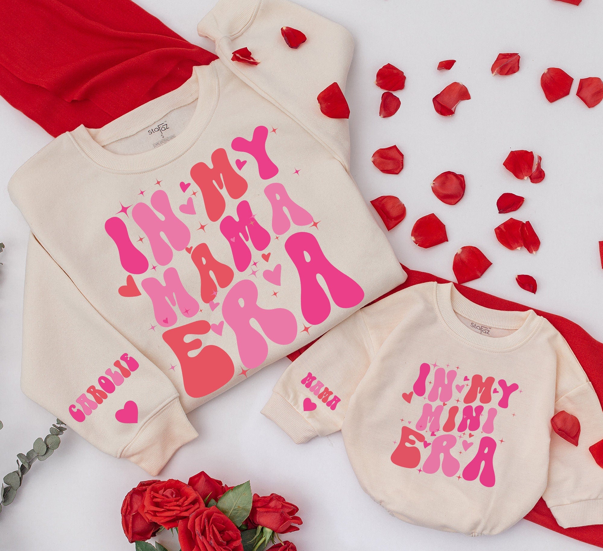 Custom Family Matching Sweatshirt Set with Name Print
