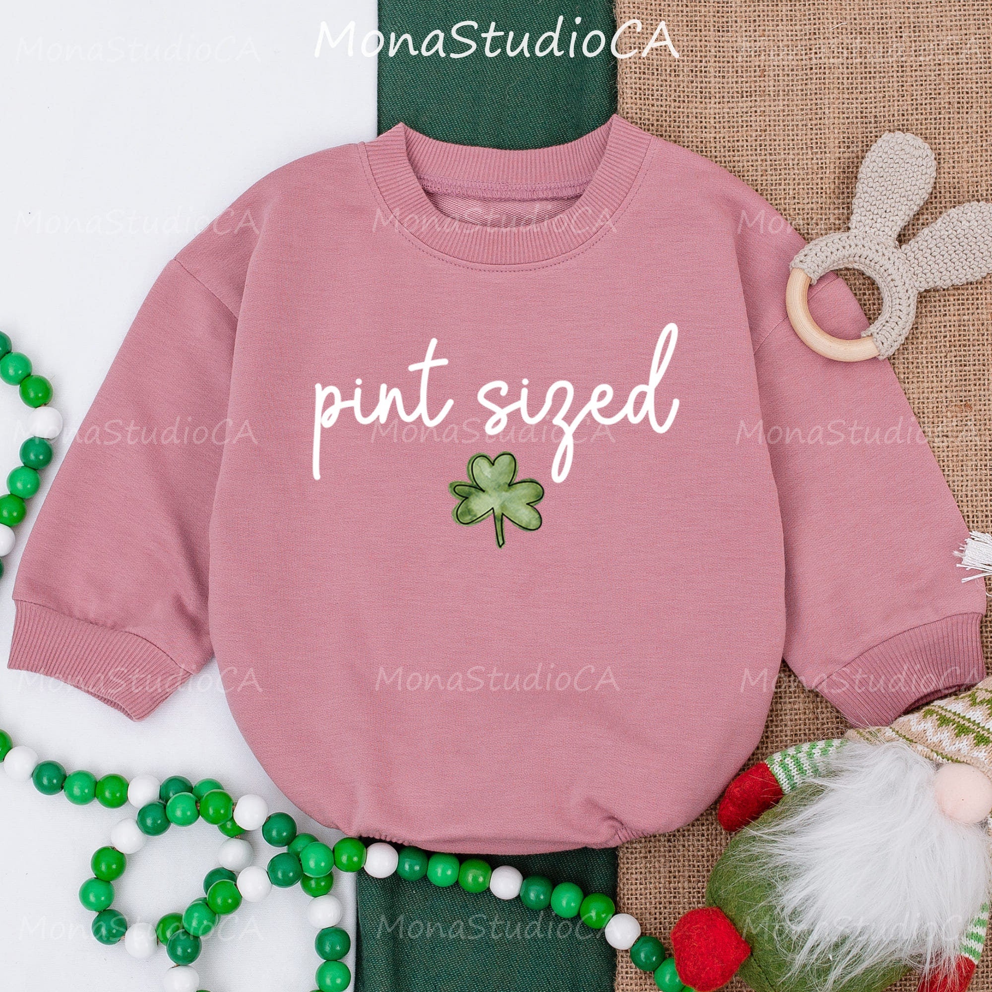 Pint Sized Shamrock Baby Romper: Celebrate 1st St. Patrick's Day