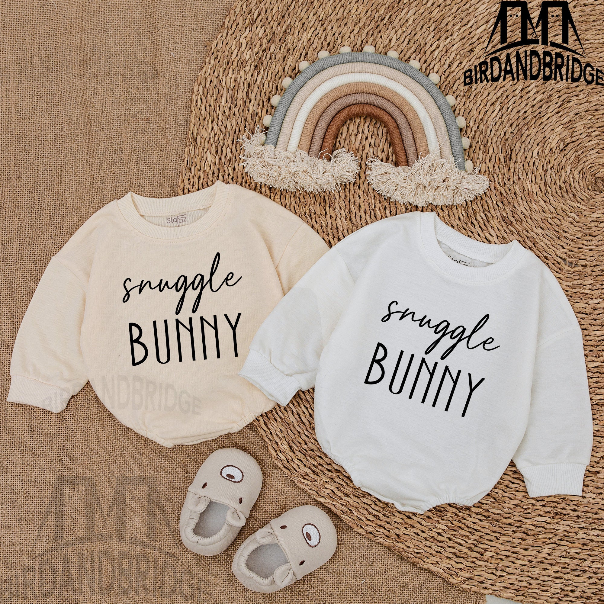 Snuggle Bunny Baby Boy Romper Soft Cotton Newborn Outfit Cute Easter Day Sweatshirt Bodysuit Infant Clothes Comfortable Gift