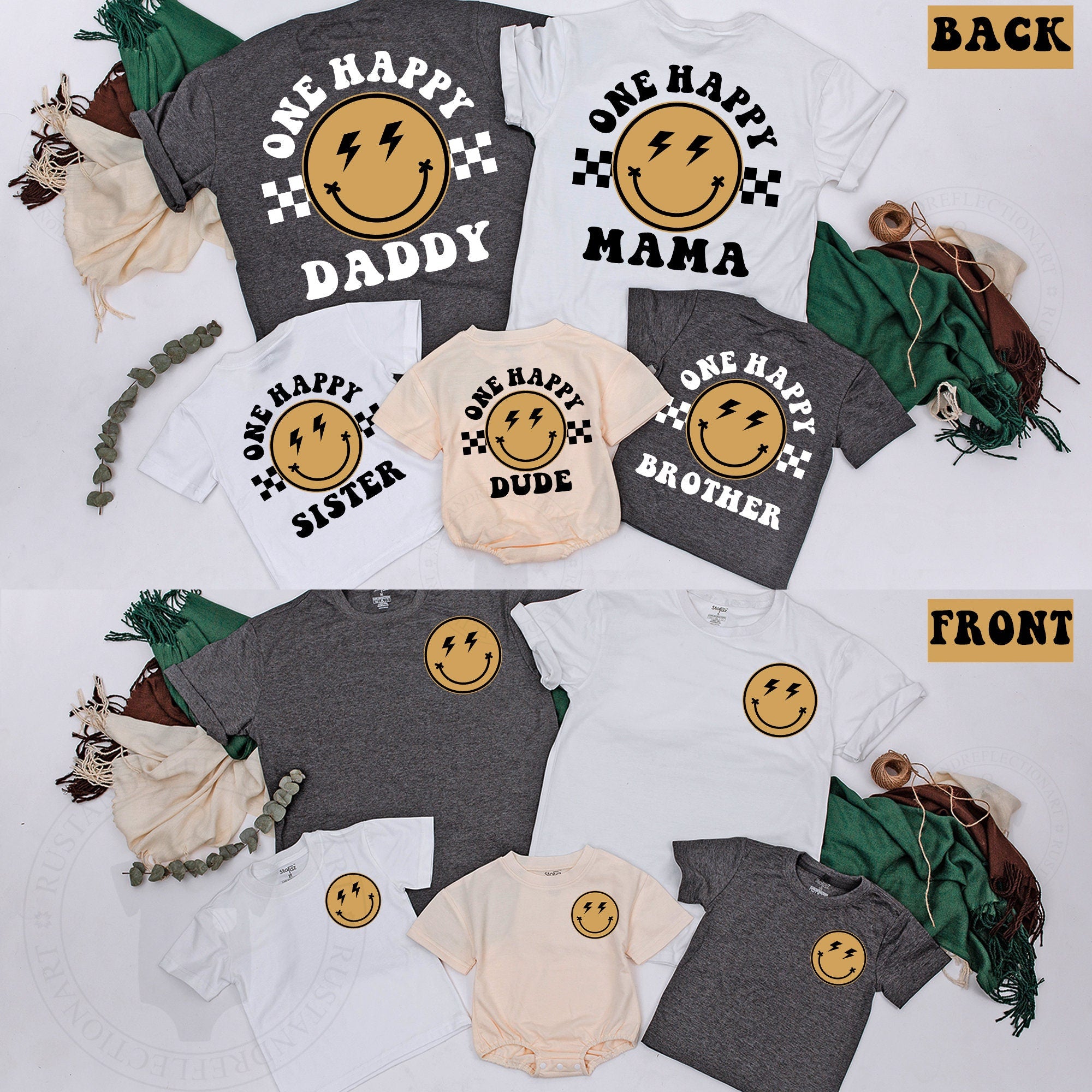 One Happy Dude Birthday Shirt with Smiley Face Design