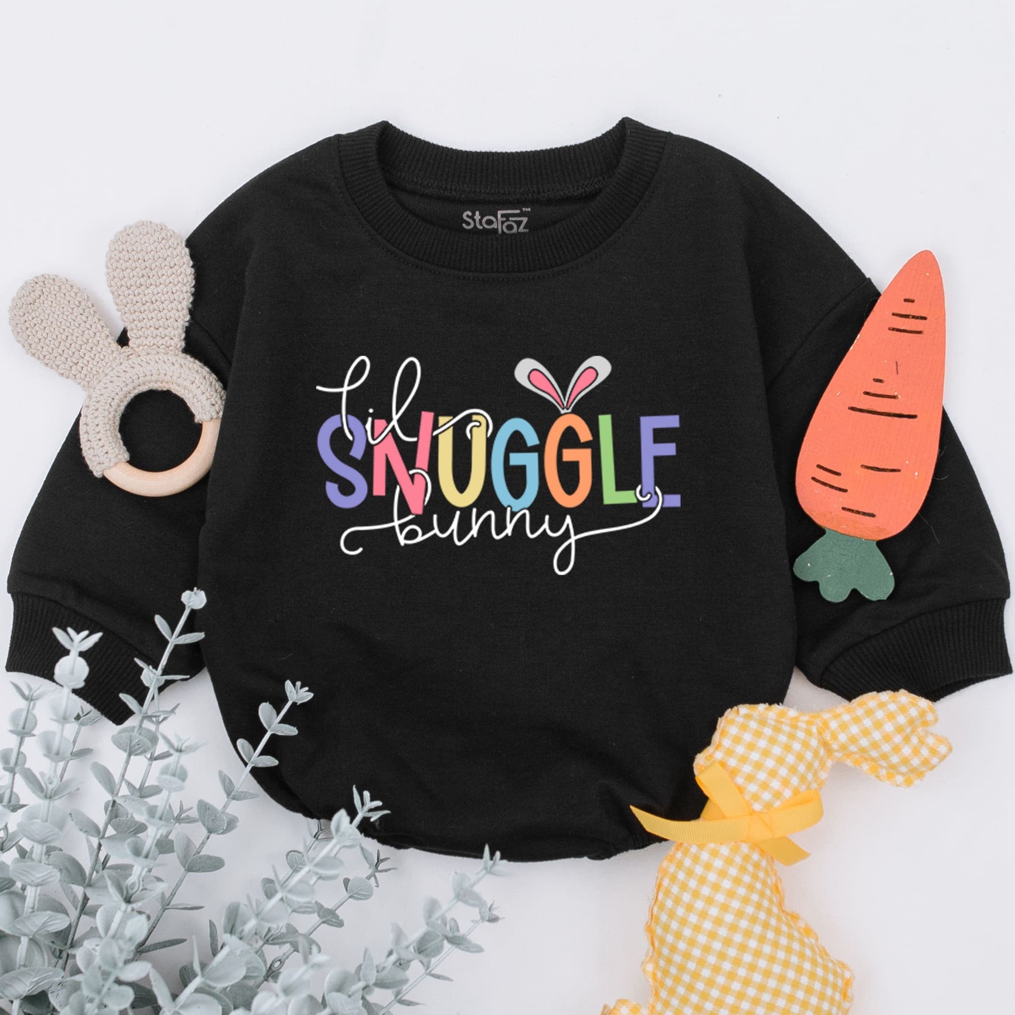 Lil Snuggle Bunny Easter Baby Bodysuit Outfit