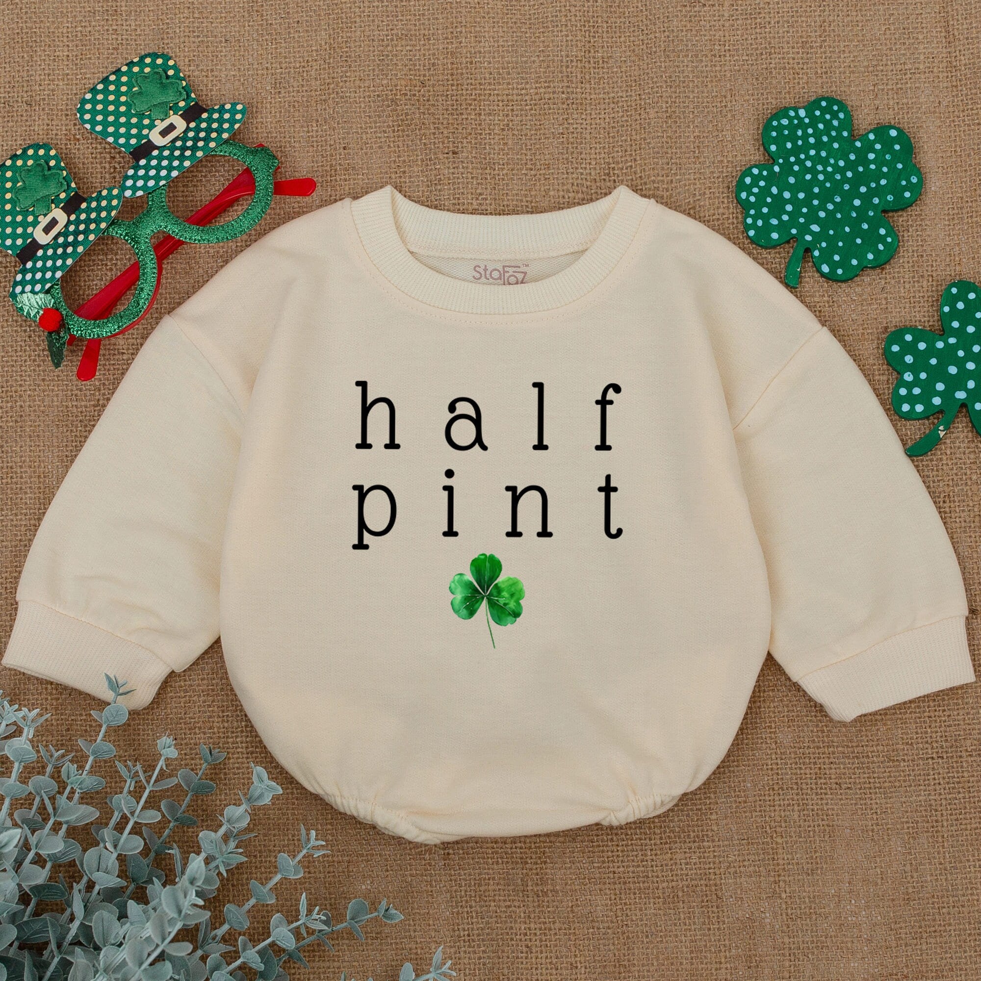 Charming Shamrock Baby Romper - Perfect for St. Patrick's Day
