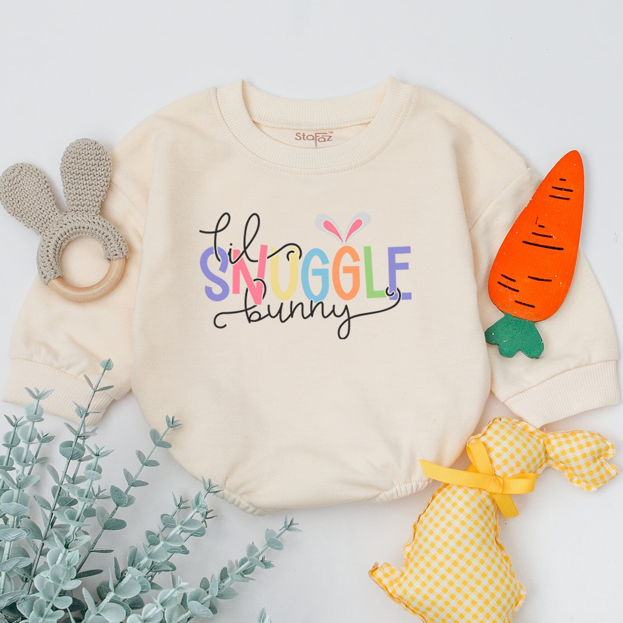 Lil Snuggle Bunny Easter Baby Bodysuit Outfit