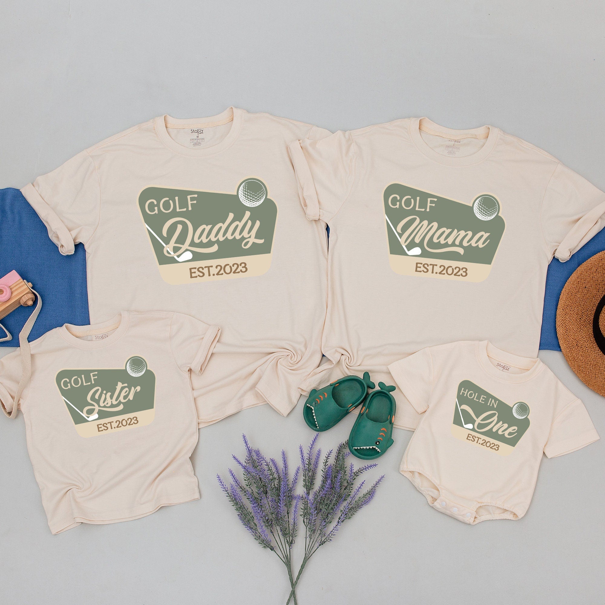 Custom Family Matching Golf Shirts - Personalized Golf Name Tee