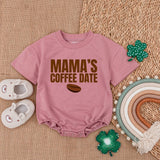 Mama's Coffee Date Baby Romper Cozy Mauve Newborn Outfit Soft Cotton Baby Bodysuit Infant Casual Comfortable Coming Home Gift