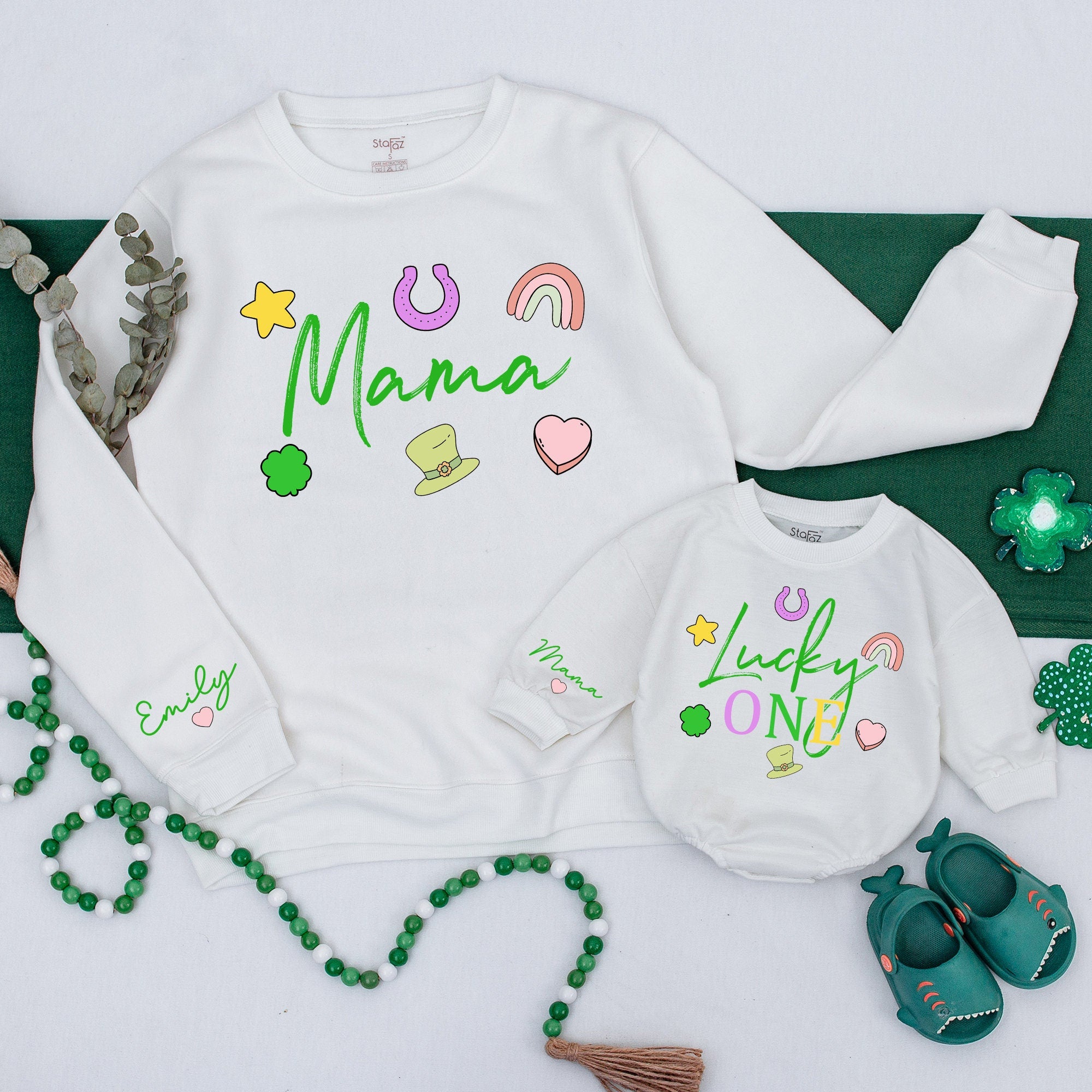Custom Family Matching Birthday Sweatshirts with Name, Mommy & Me Twinning