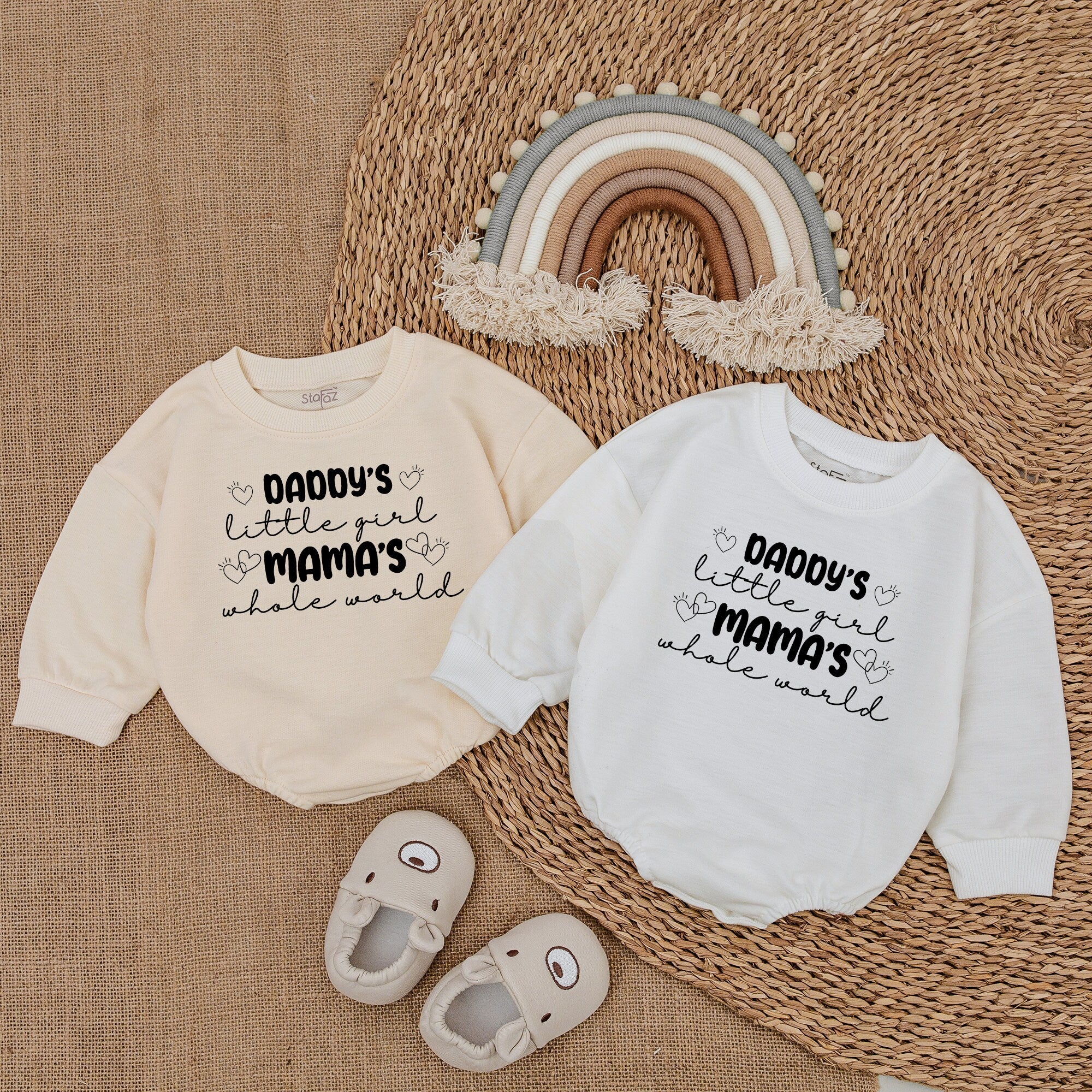 Daddy's Little Girl, Mama's World Baby Romper