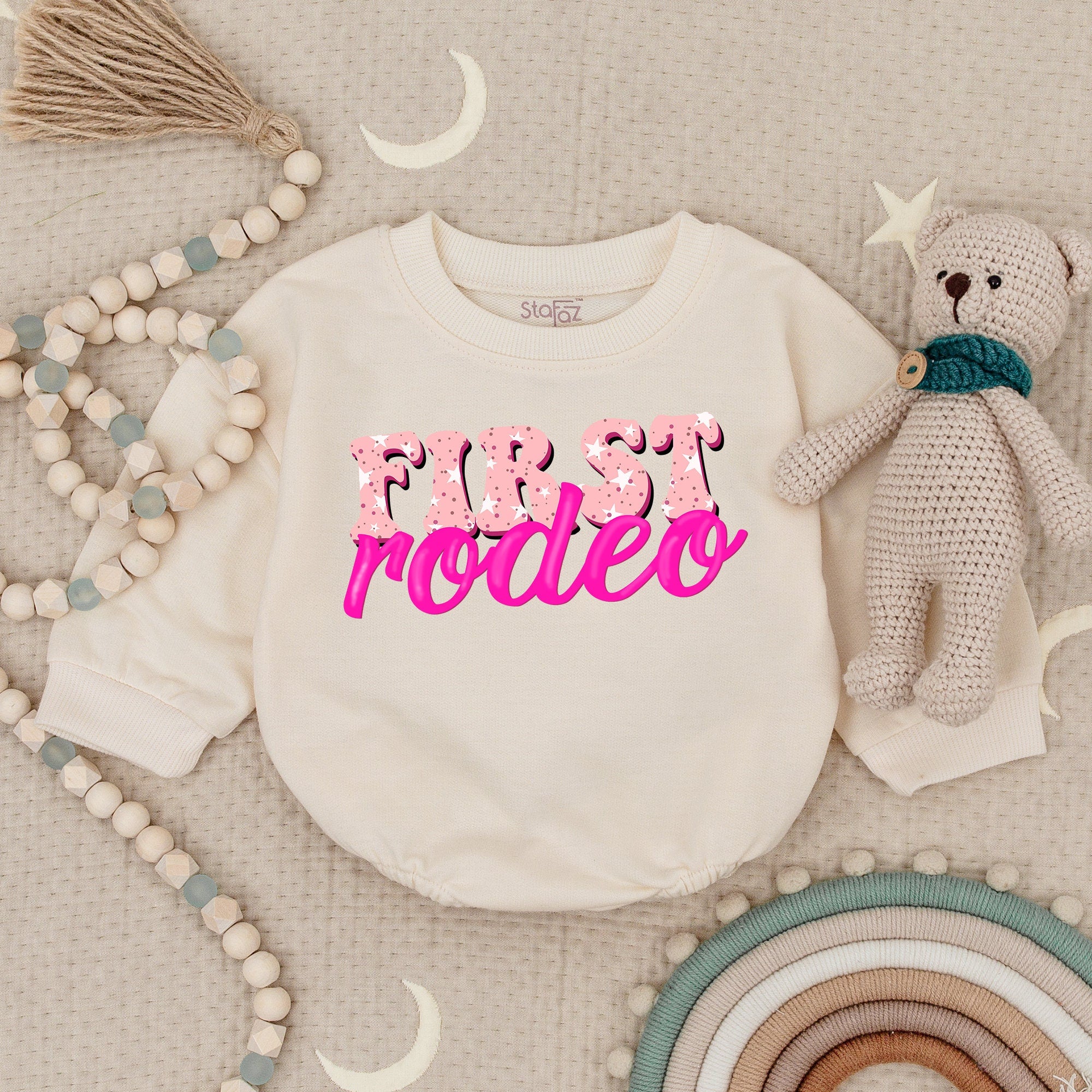 My First Rodeo Birthday Romper with Pink Cow Print Baby Girl Outfit Western Theme Infant Party Wear Soft Cotton 1st Birthday Gift
