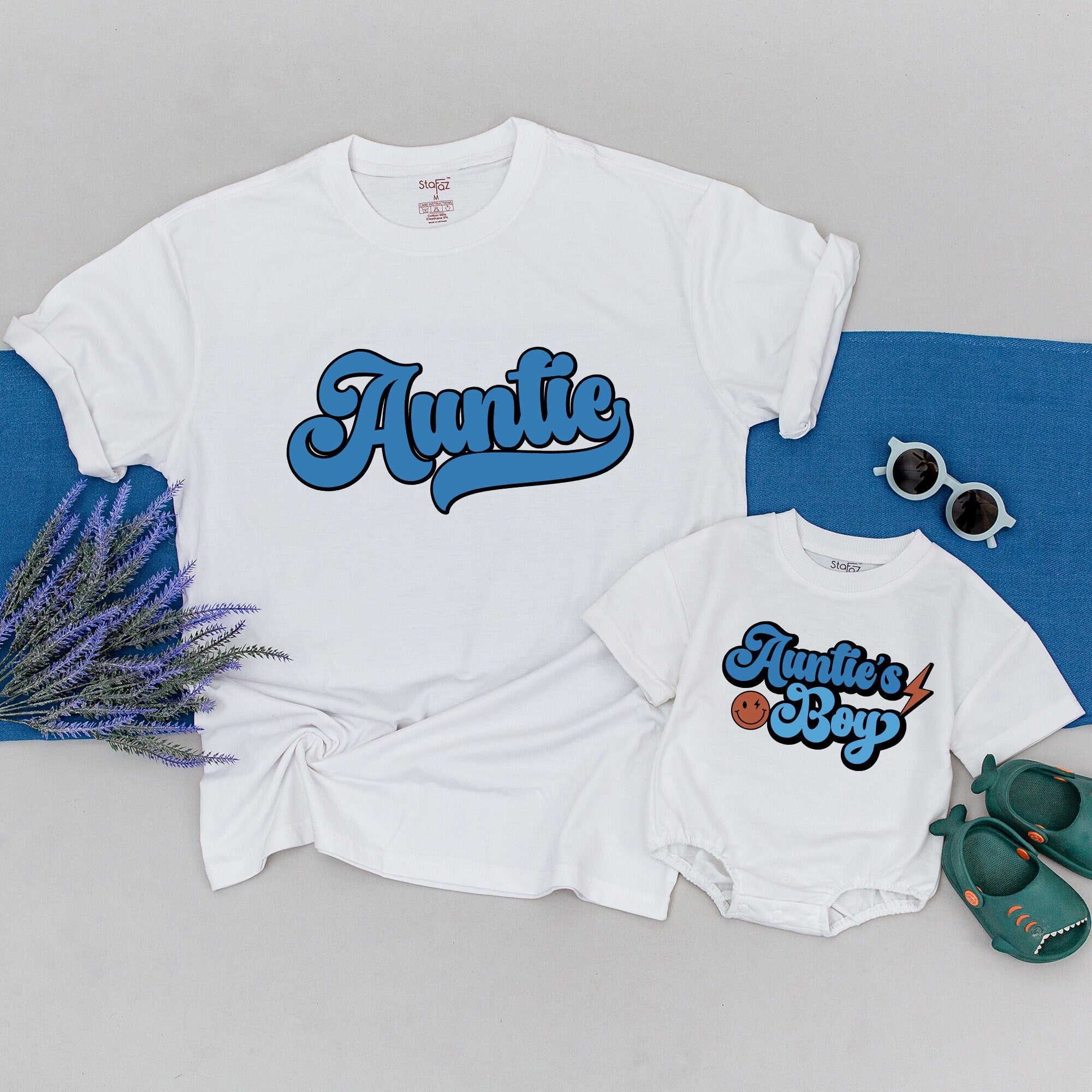 Custom Family Matching Shirts with Name - Personalized Aunt & Nephew