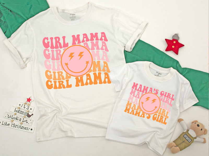 Retro Mama & Mini Shirts with Playful Graphic Design