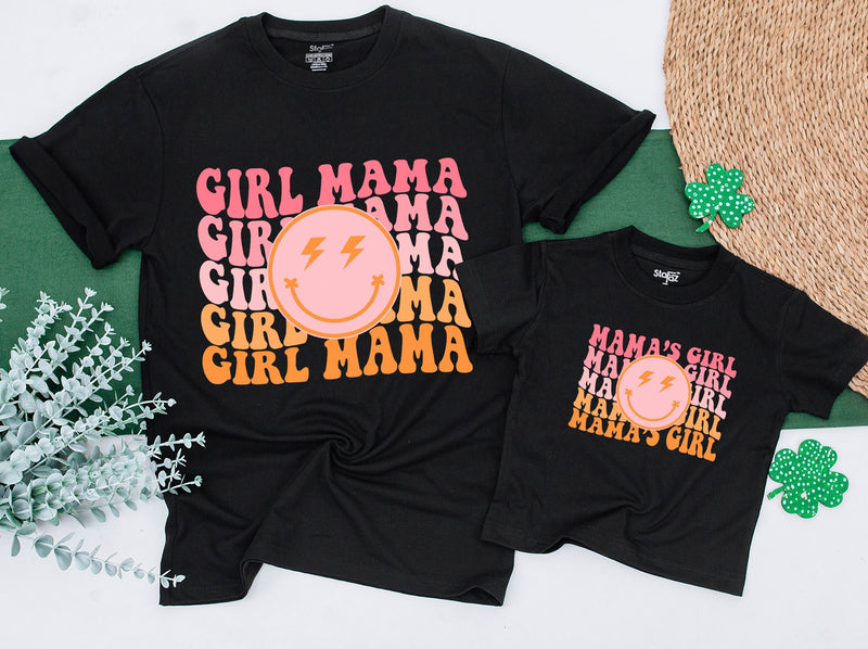 Retro Mama & Mini Shirts with Playful Graphic Design