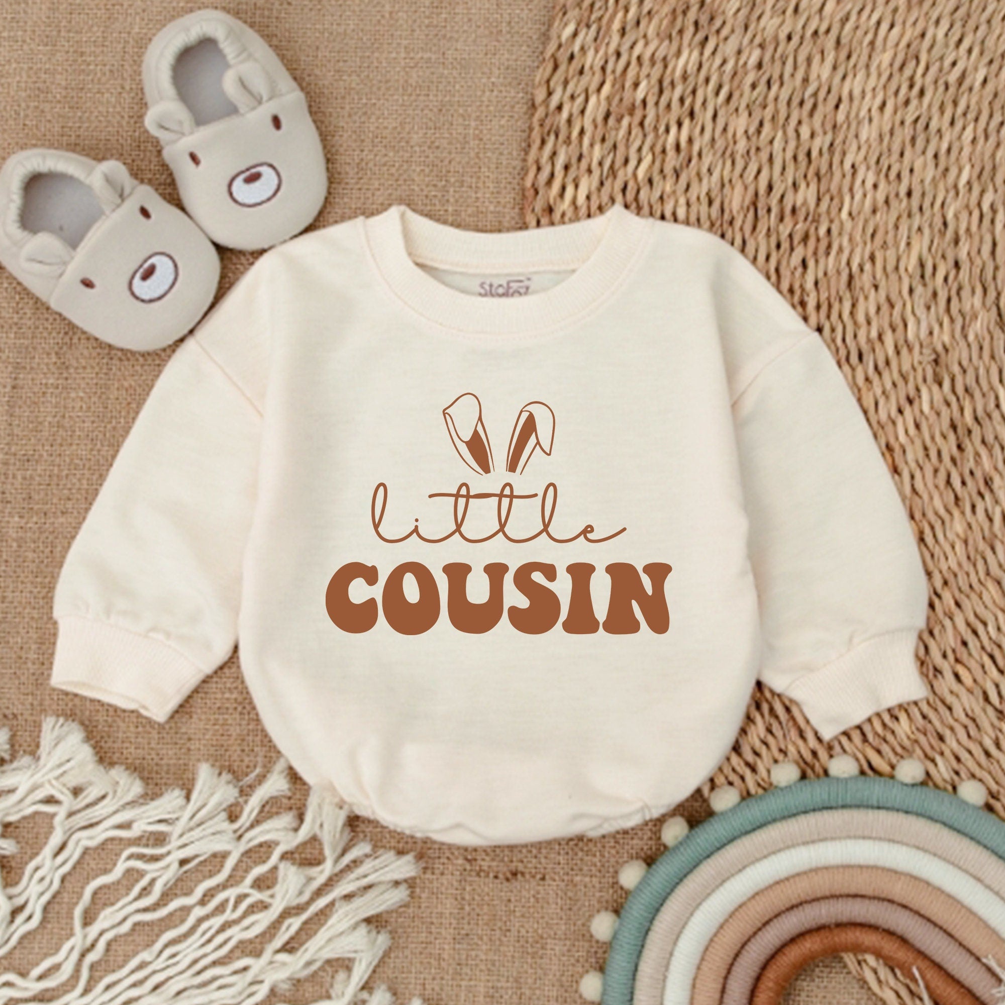 Custom Easter Baby Romper - Personalized Cousin Outfit with Name
