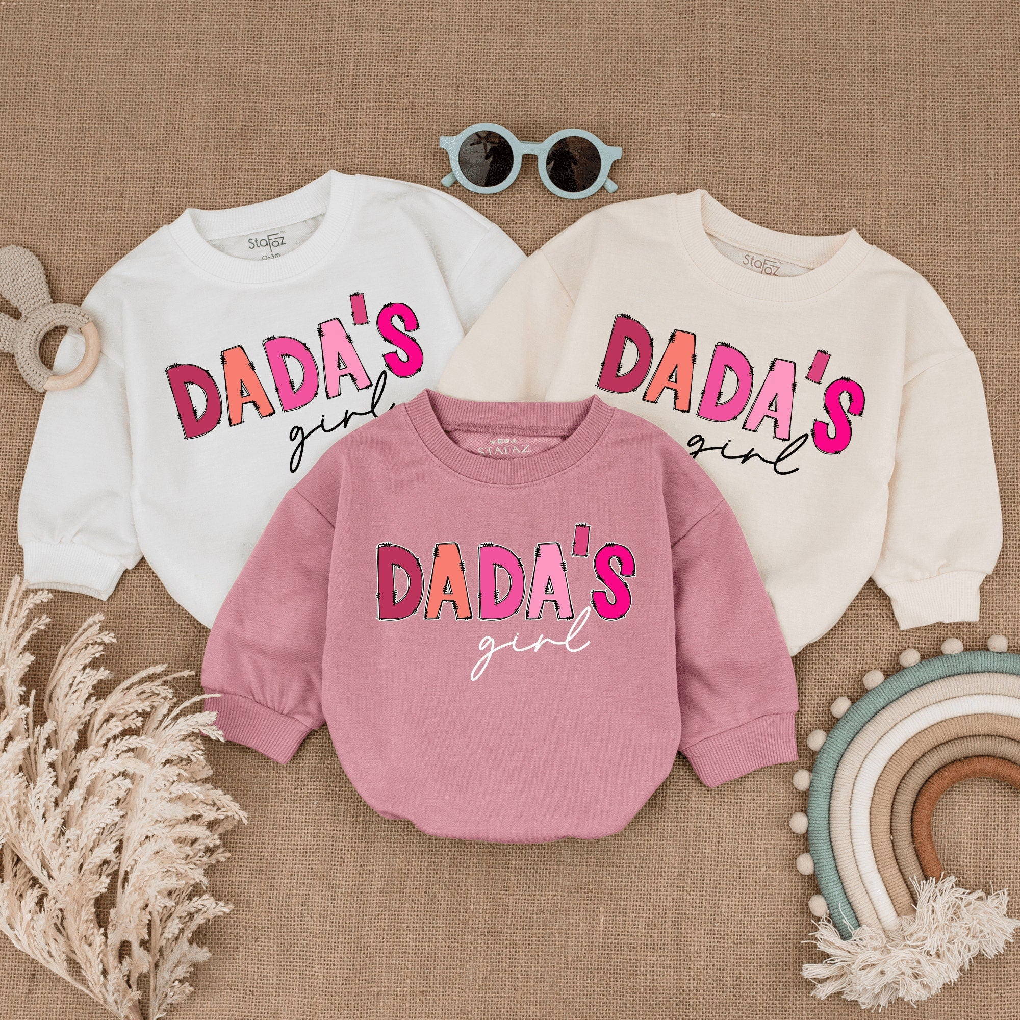 Dada's Girl Pink Bubble Romper Newborn Baby Outfit Vibrant Playful Design Perfect Baby Shower Gift Soft Comfortable Toddler Clothes