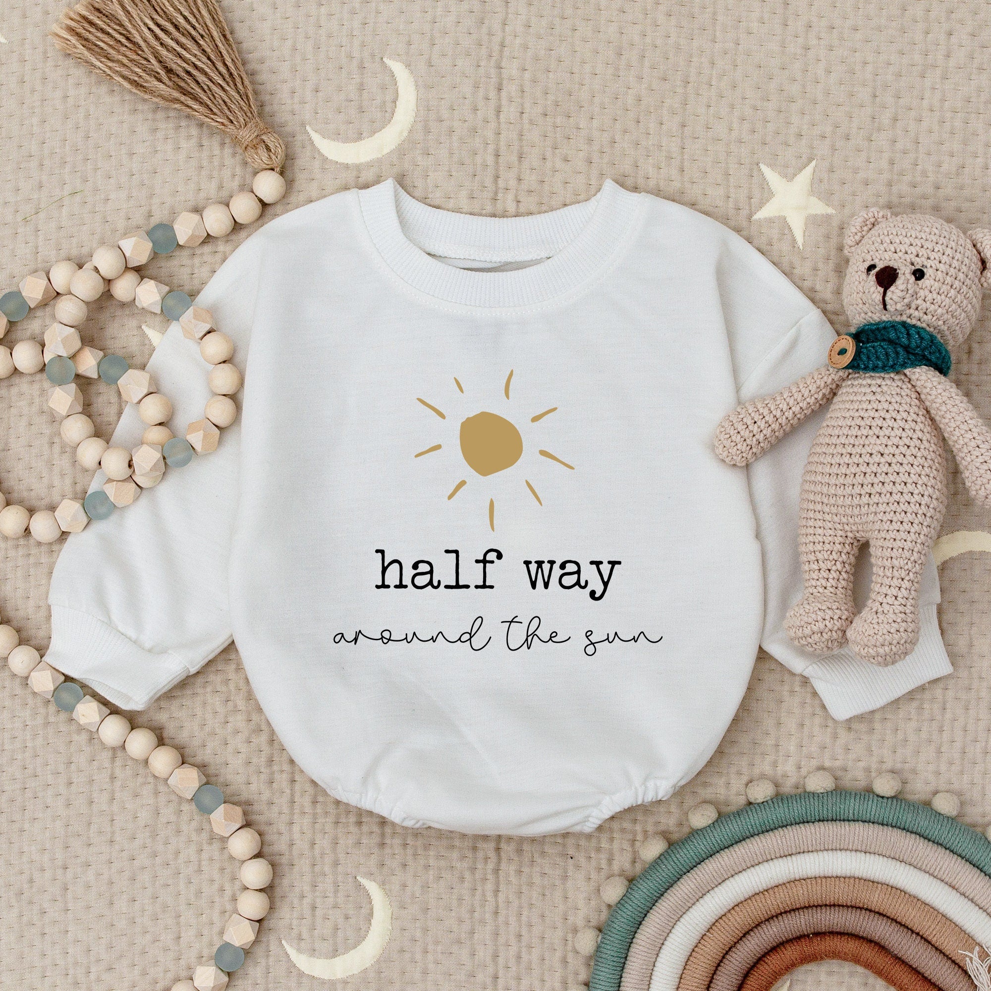 Half Way Around the Sun Birthday Romper for Kids