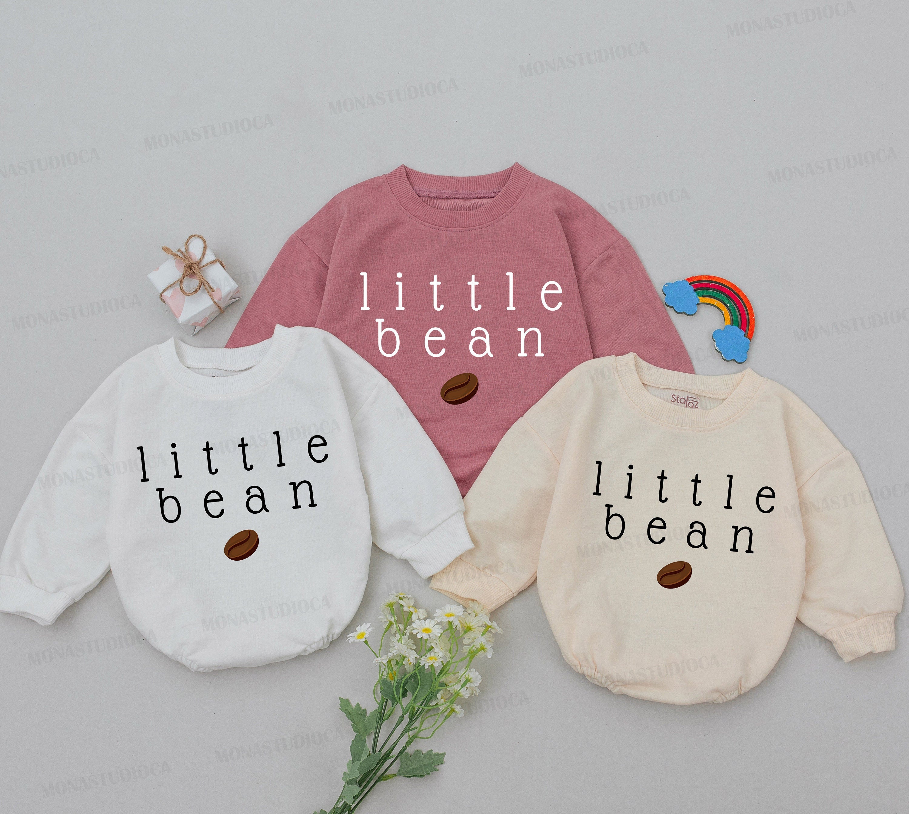 Little Bean Baby Romper with Coffee Bean Design