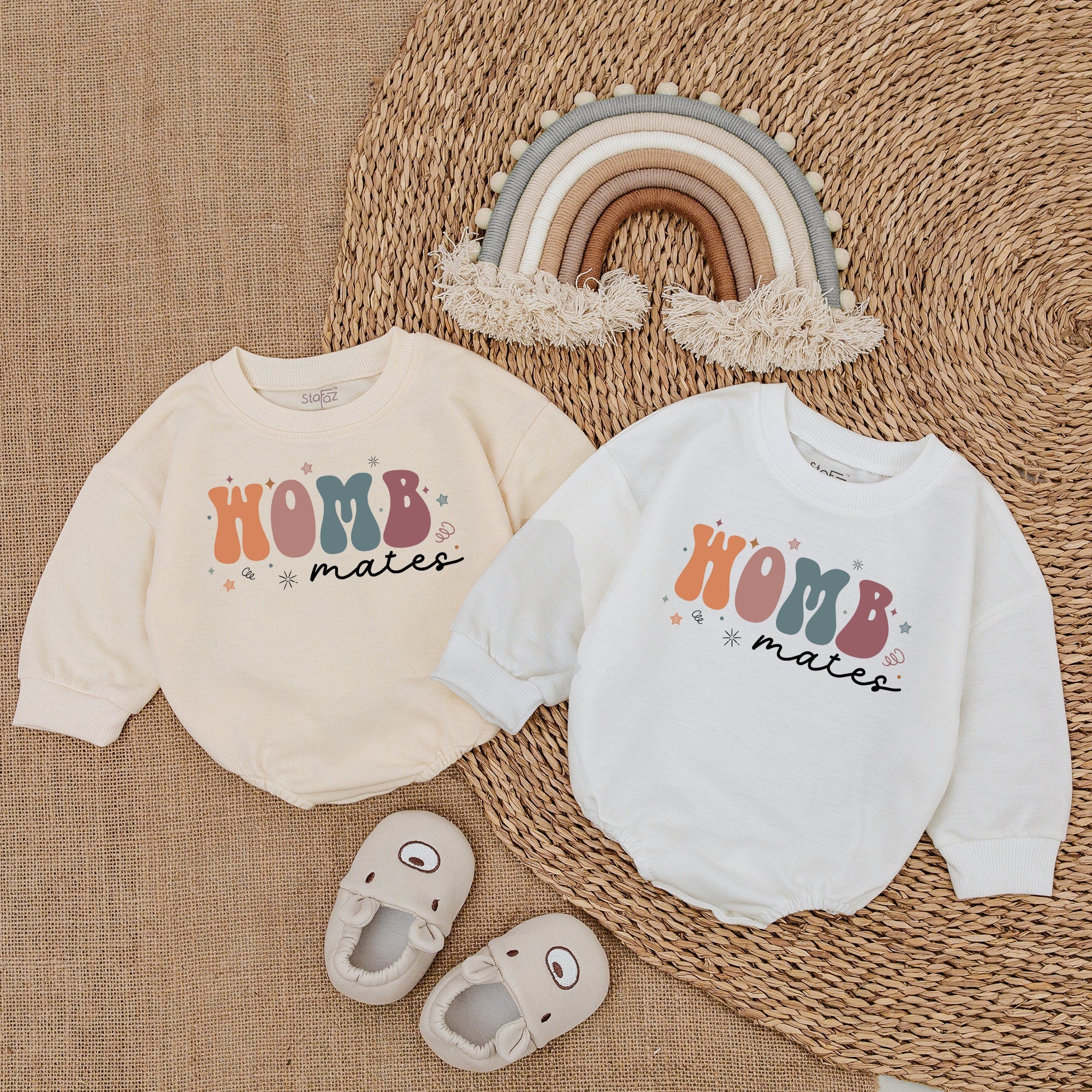 Womb Mates Twin Romper - Cute Newborn Outfit