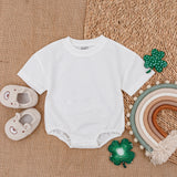 Custom Design Baby Bubble Romper in Light Mauve - Soft Cotton Short Sleeve Bodysuit for Newborns - Perfect Coming Home or Baby Shower Outfit