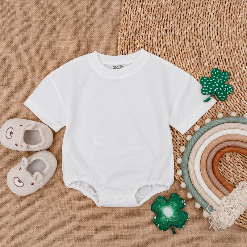 Custom Design Baby Bubble Romper in Light Mauve - Soft Cotton Short Sleeve Bodysuit for Newborns - Perfect Coming Home or Baby Shower Outfit