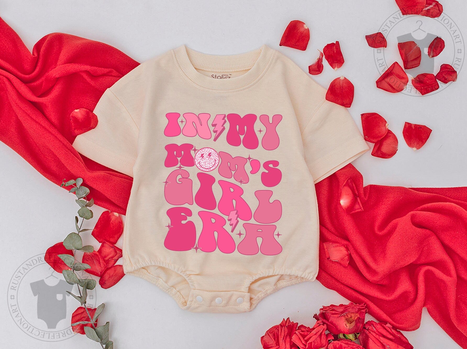 Personalized Retro Girl Mom & Daughter Matching Tees