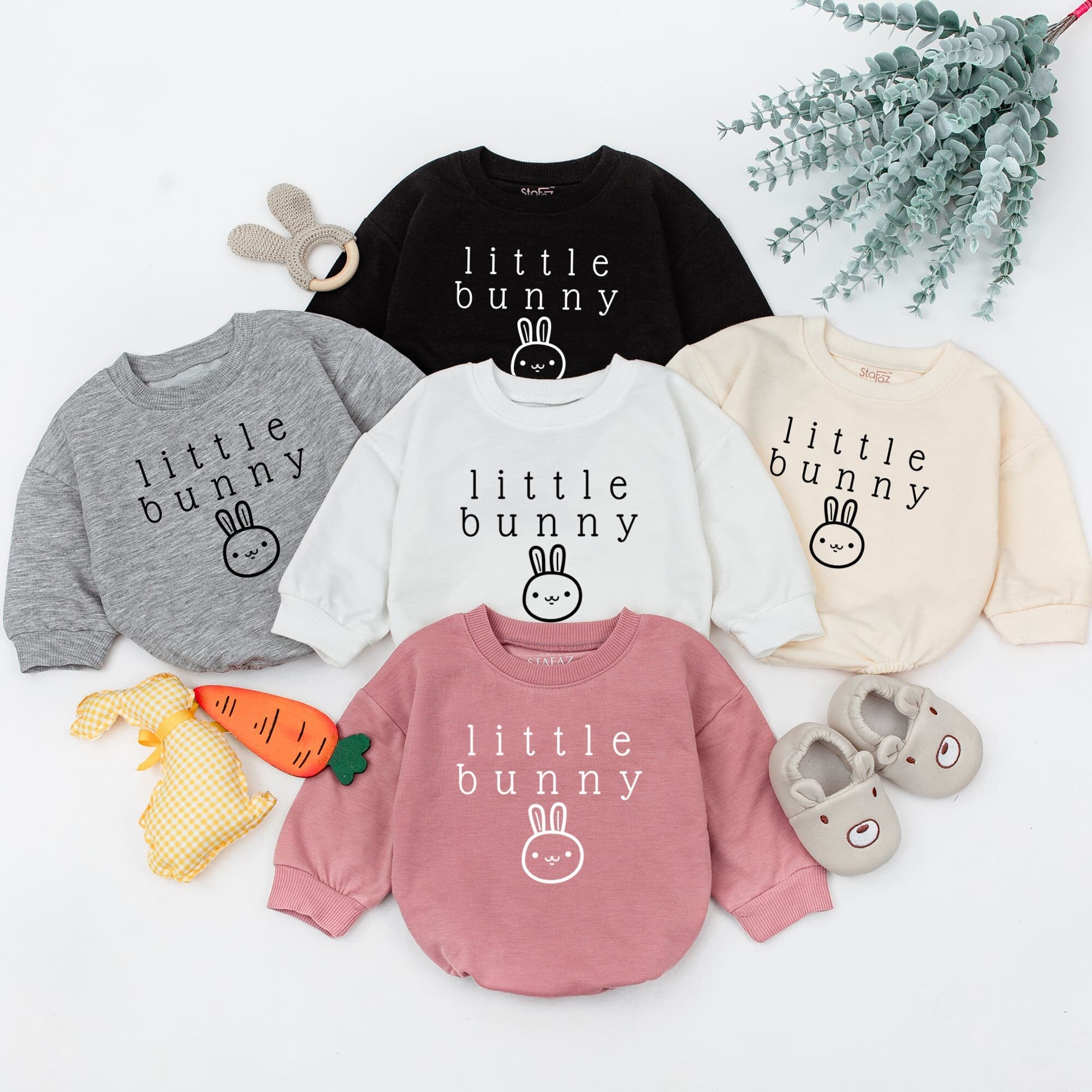 Customizable Bunny Baby Romper with Name - Perfect Easter Gift