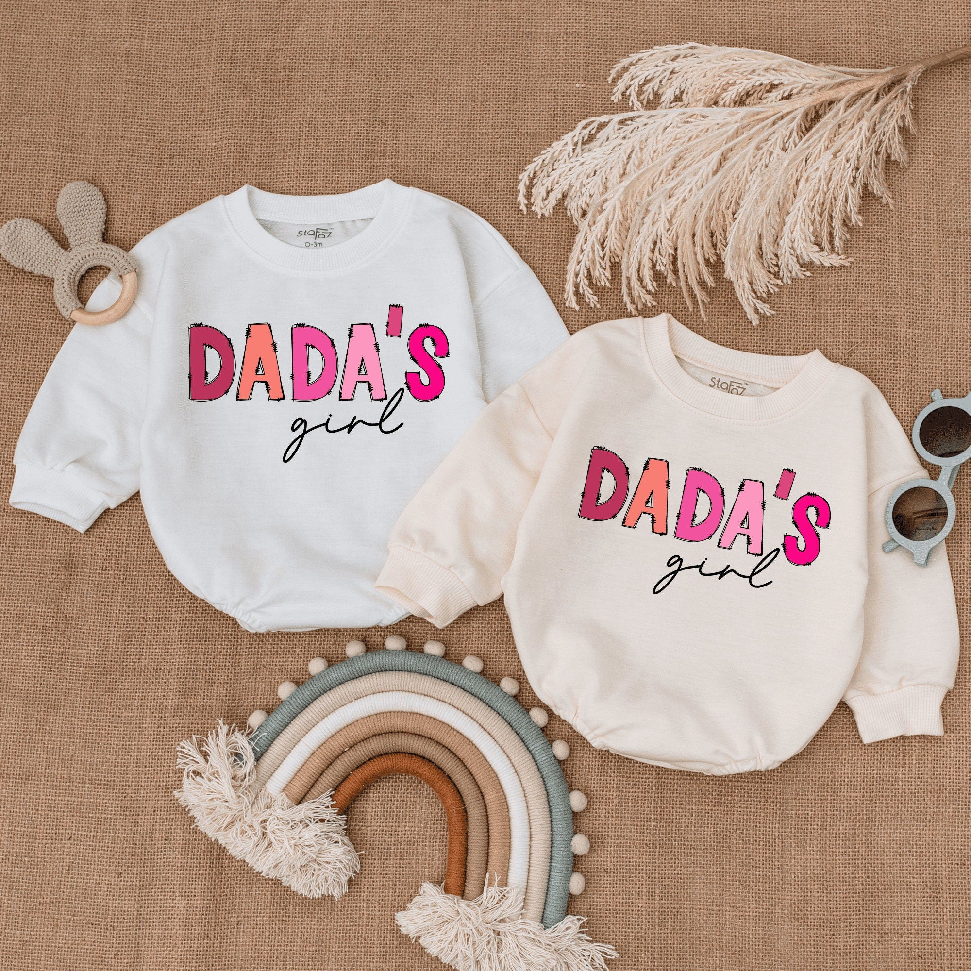 Dada's Girl Pink Bubble Romper Newborn Baby Outfit Vibrant Playful Design Perfect Baby Shower Gift Soft Comfortable Toddler Clothes
