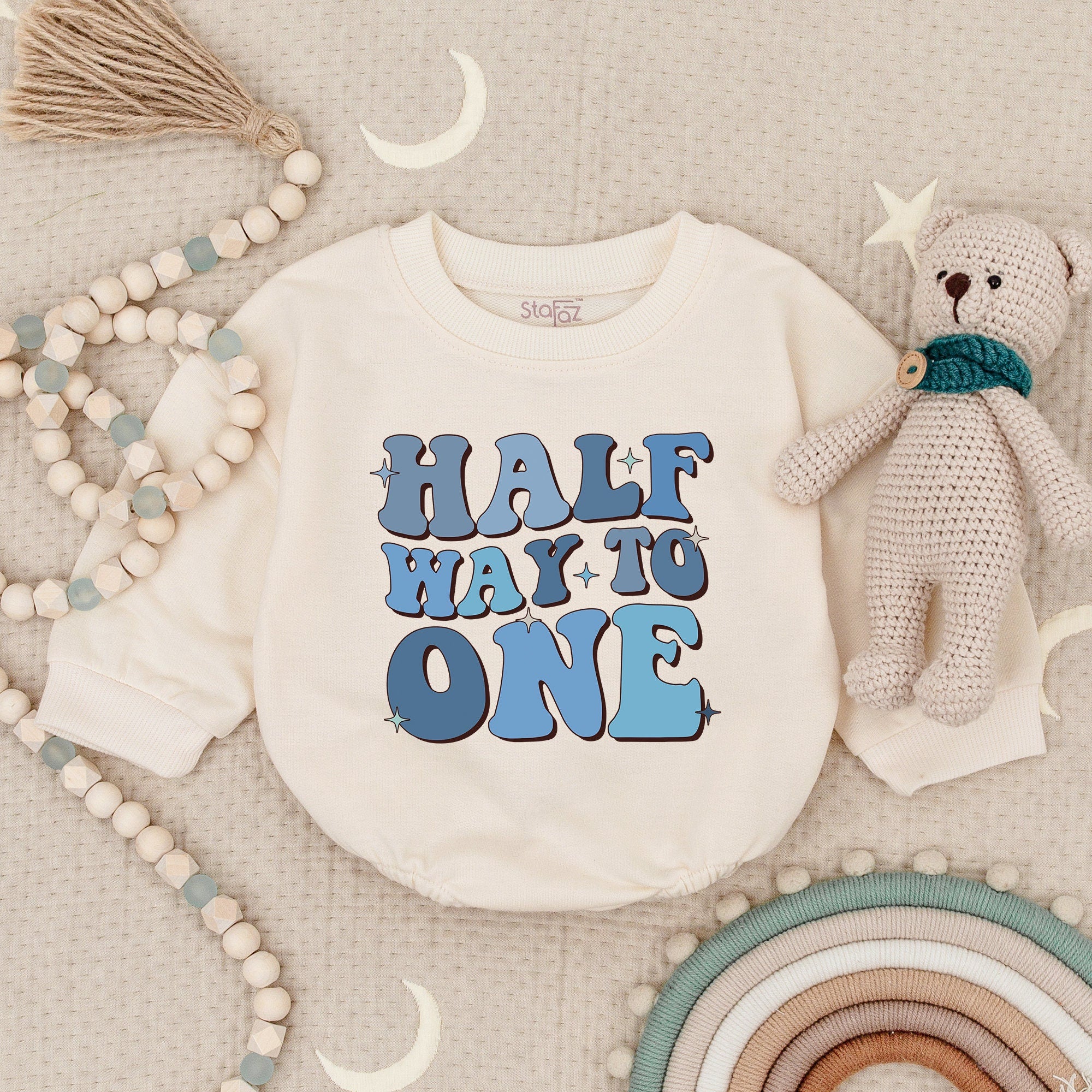 Charming Half Birthday Romper for Boys - Unique Gift