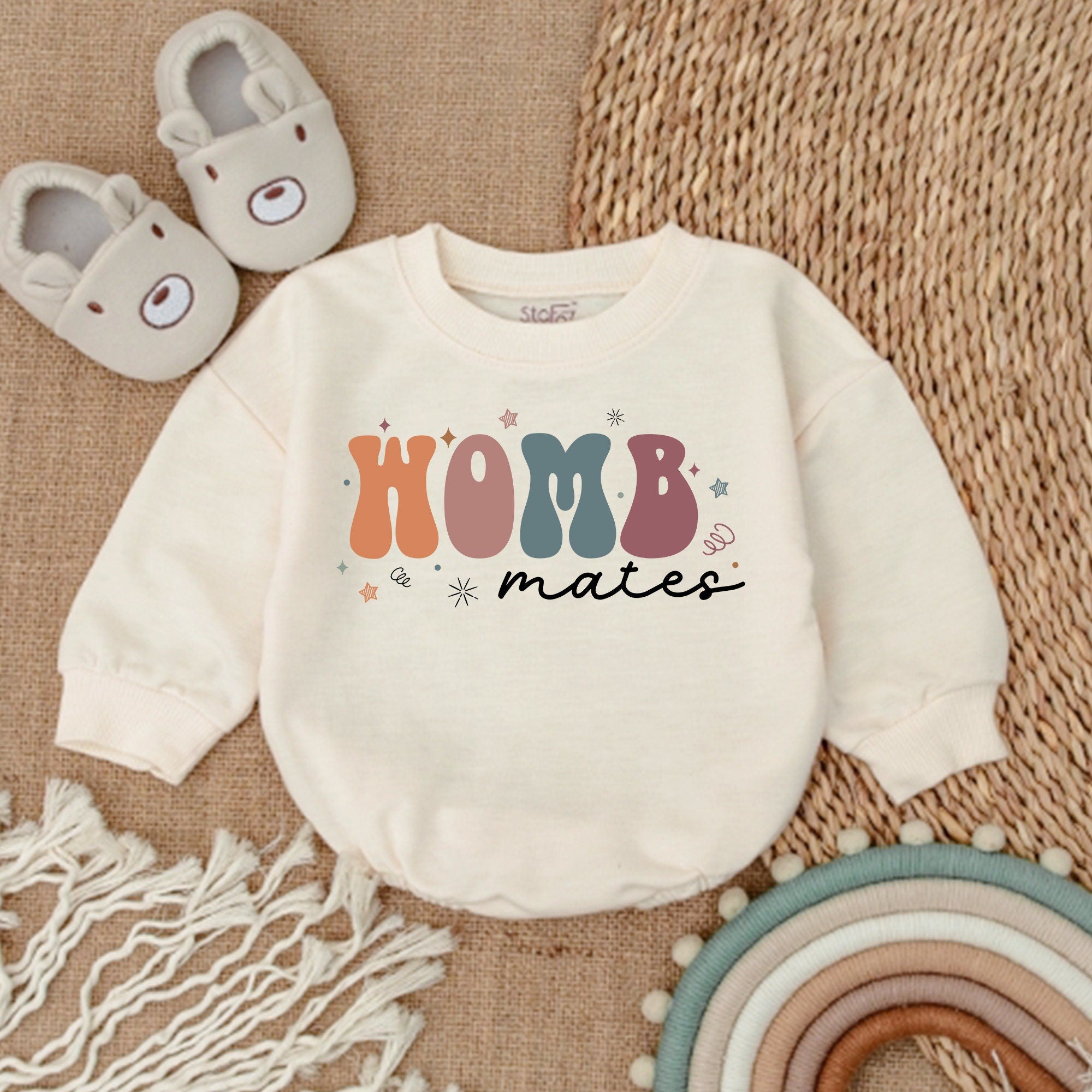 Womb Mates Twin Romper - Cute Newborn Outfit