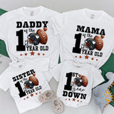 Football First Birthday Family Shirts with Sporty Design